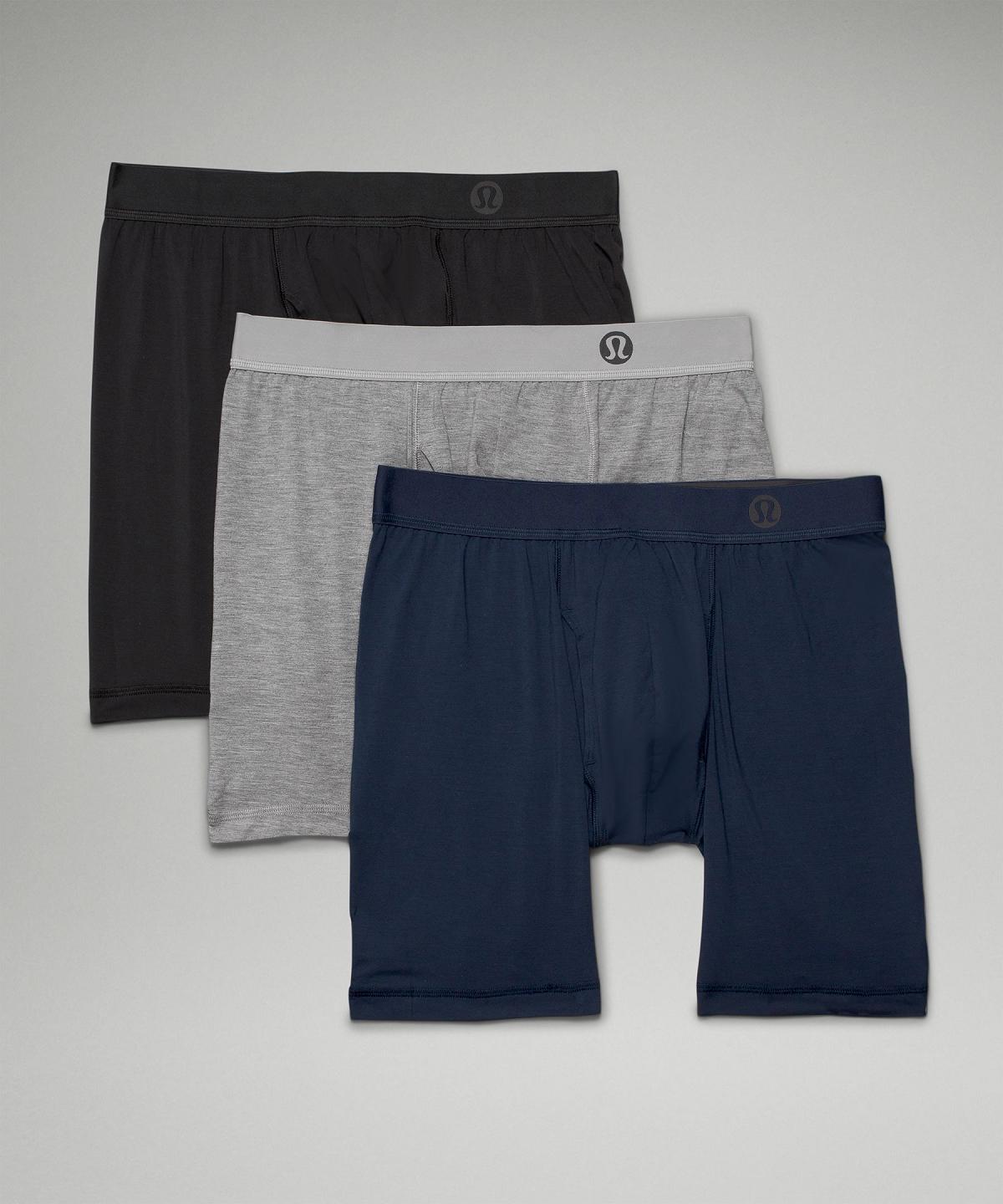 Lululemon Always In Motion Long Boxer with Fly 7" Undertøy Herre Svarte Grå Marineblå | NO_LuLu59621