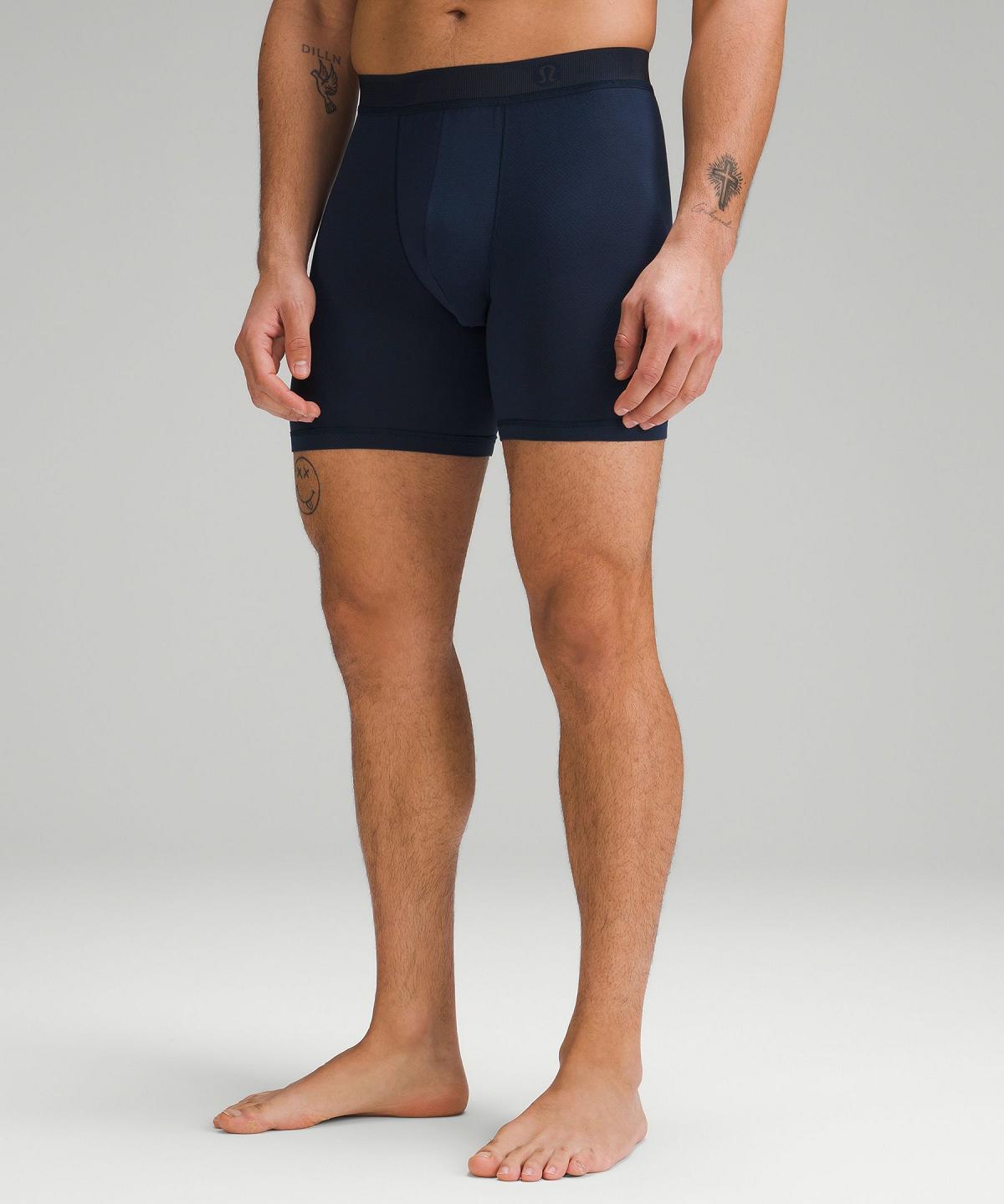 Lululemon Always In Motion Long Mesh Boxer 7" Undertøy Herre Svarte Marineblå Grå | NO_LuLu41828