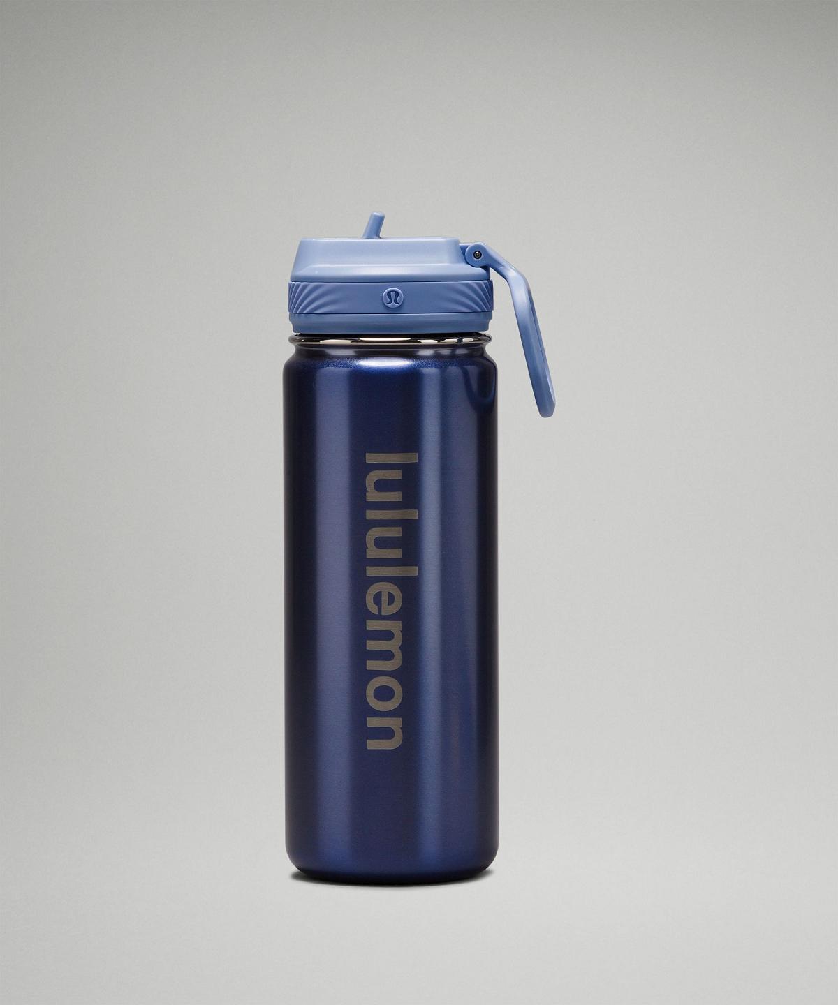 Lululemon Back to Life Sport Bottle 18oz Straw Lid Vannflasker Dame Blå Beige | NO_LuLu82061