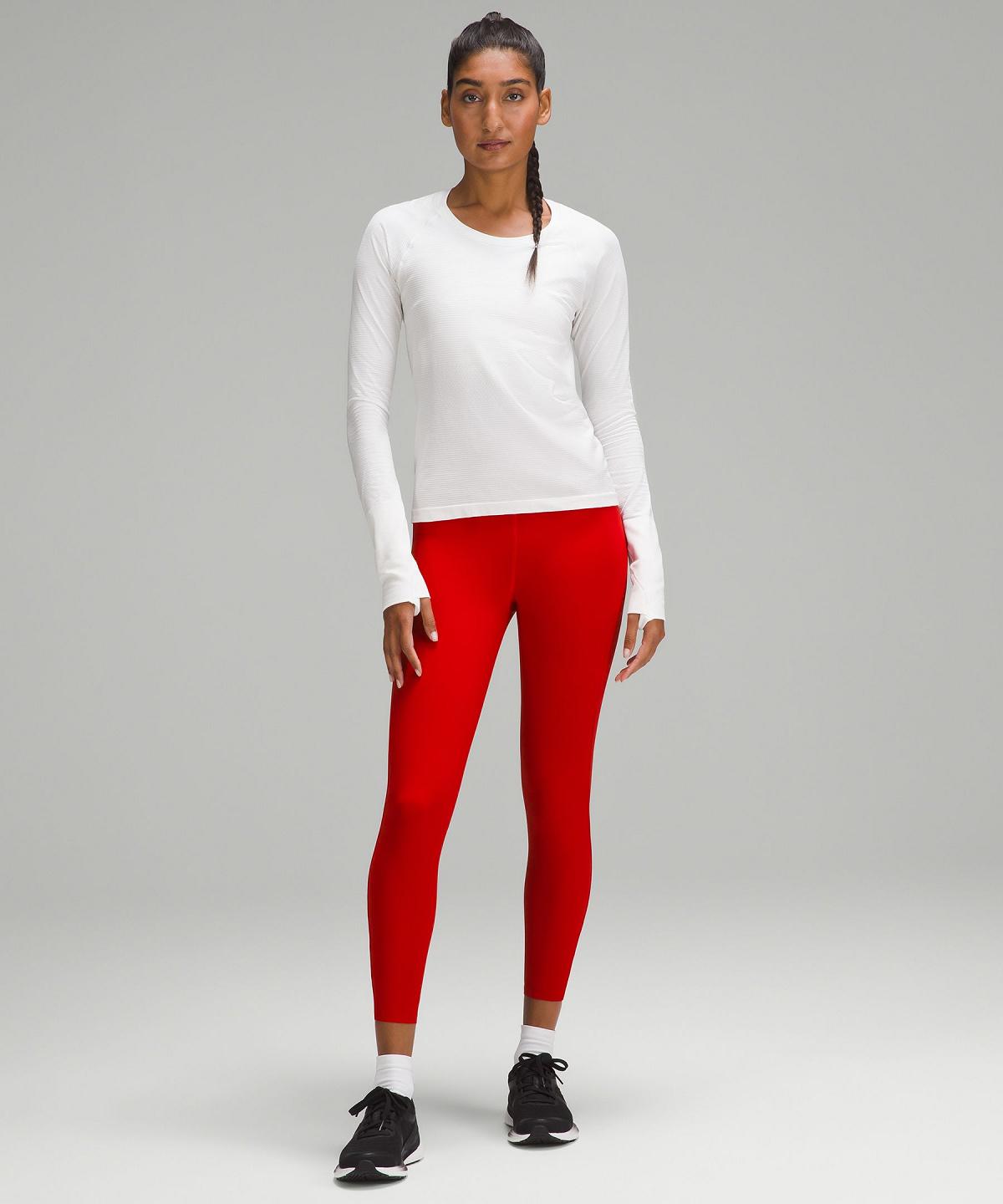 Lululemon Base Pace High-Rise Tight 25" Bukse Dame Mørke Rød | NO_LuLu91508