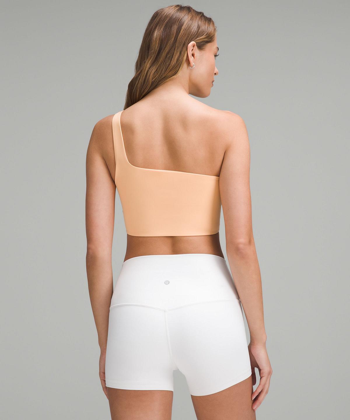 Lululemon Bend This One-Shoulder Sports BH Dame Korall | NO_LuLu51483