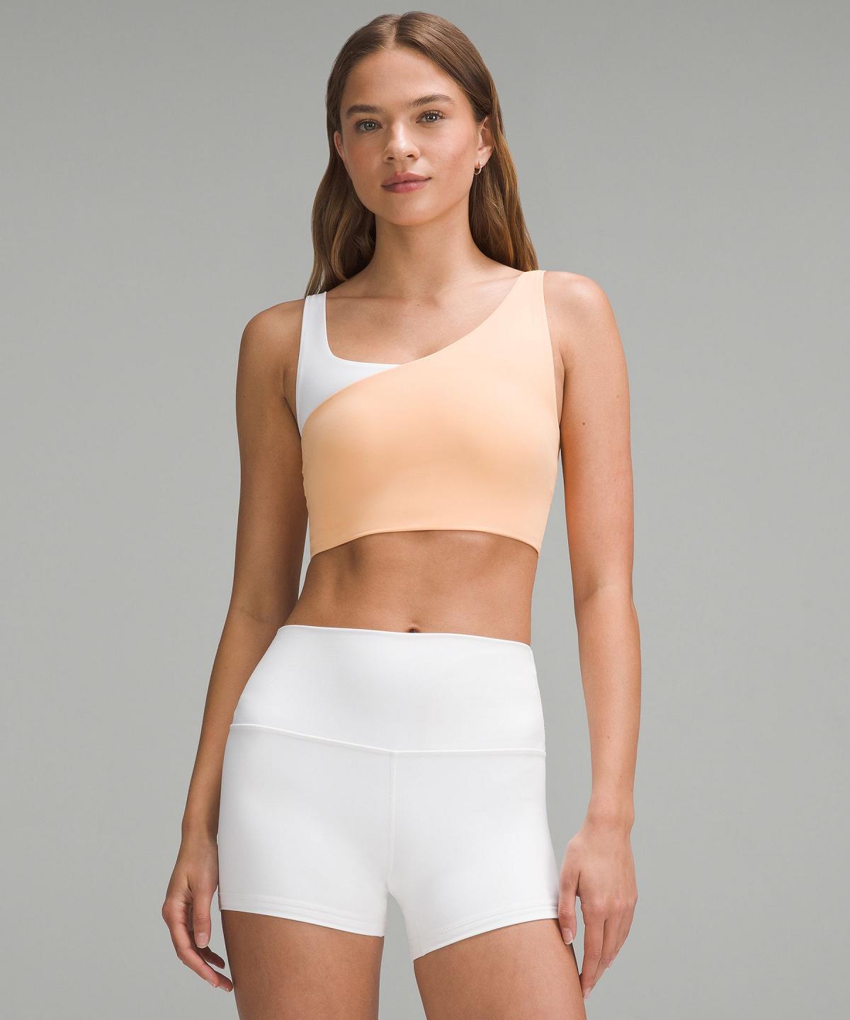 Lululemon Bend This One-Shoulder Sports BH Dame Korall | NO_LuLu51483