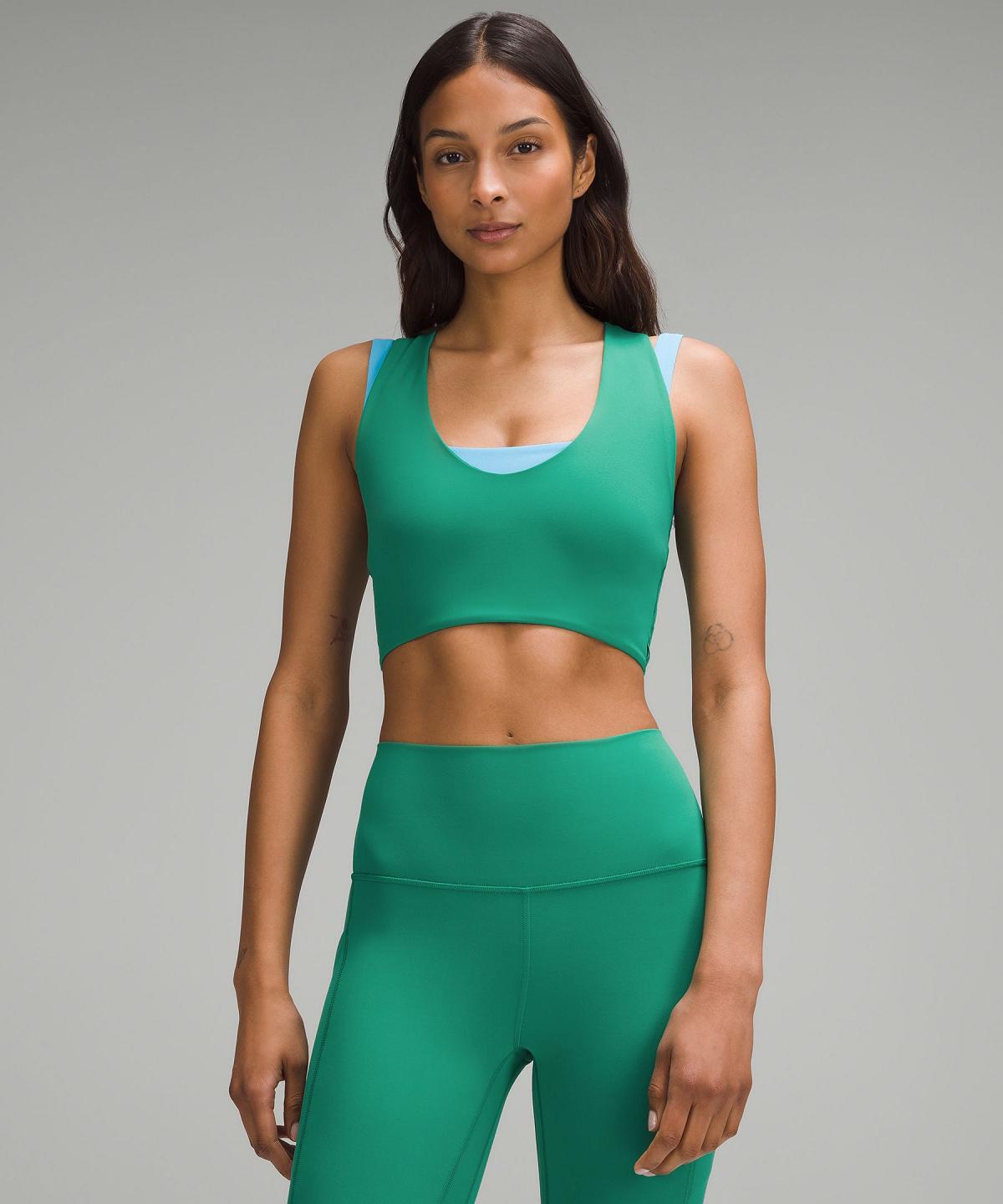 Lululemon Bend This Scoop and Cross Sports BH Dame Grønn | NO_LuLu32287