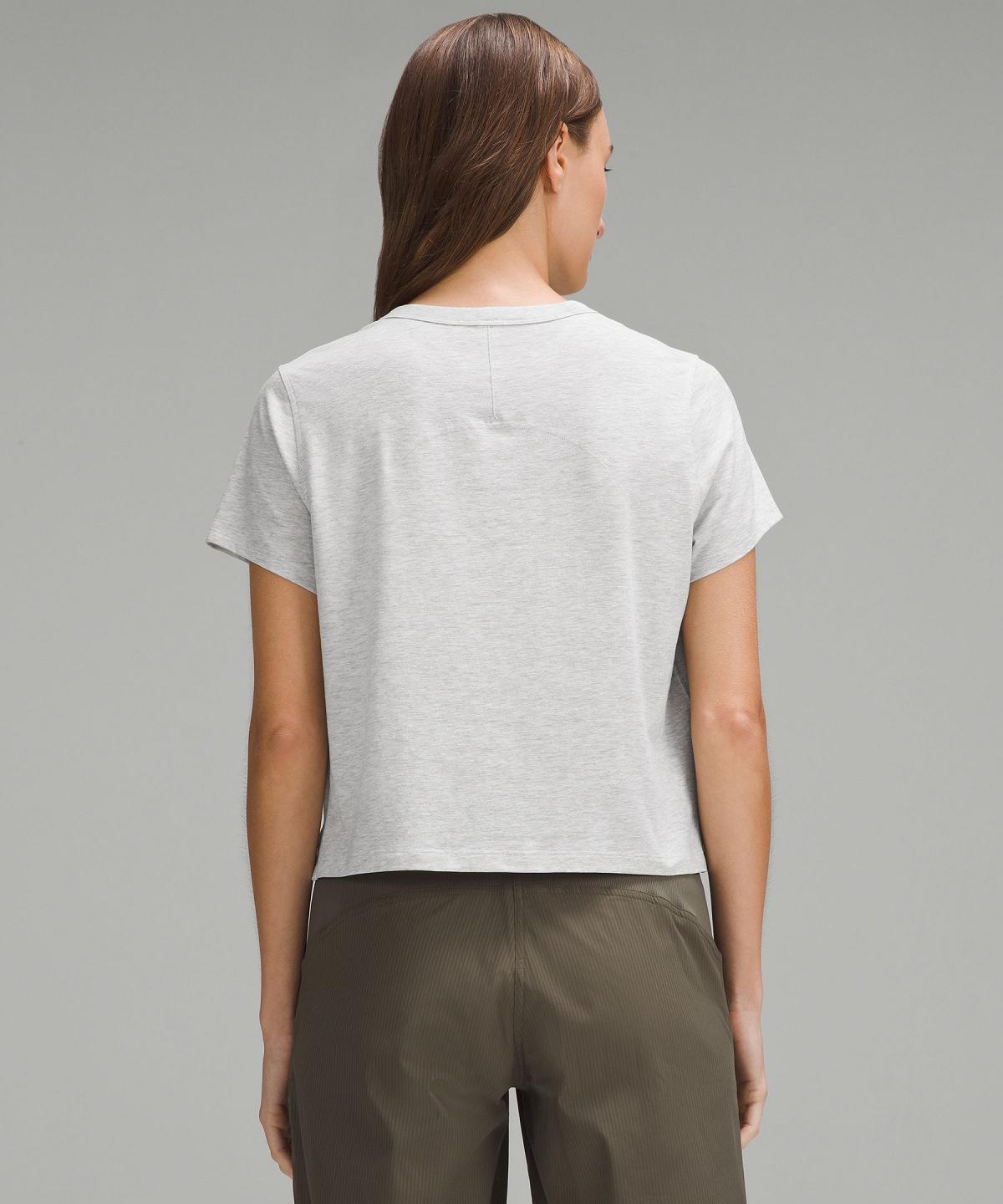 Lululemon Classic-Fit Cotton-Blend T-Shirt Skjorte Dame Hvite | NO_LuLu53111