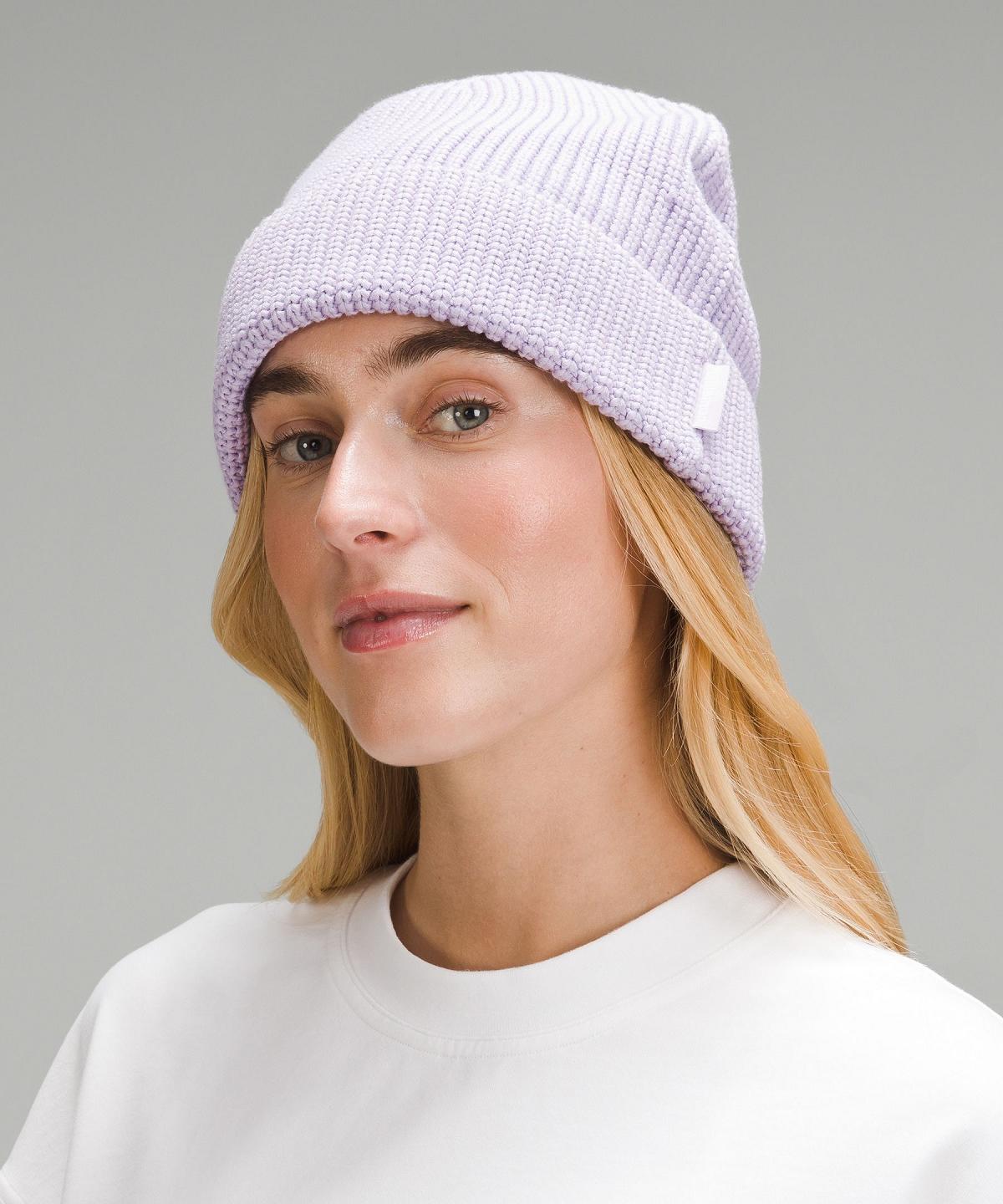 Lululemon Close-Fit Cotton-Blend Ribbed Hatt Dame Lilla | NO_LuLu42232