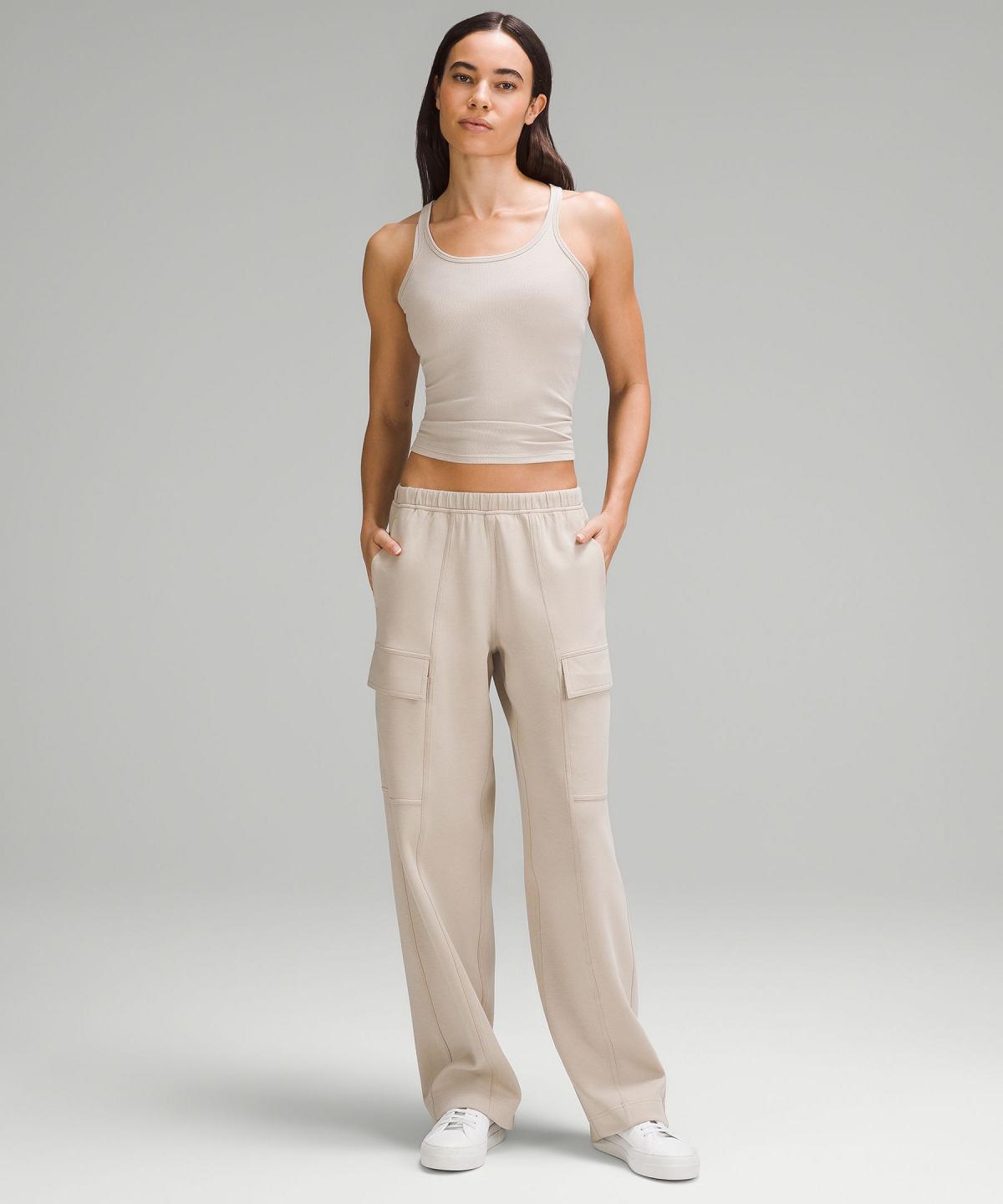 Lululemon Cotton-Blend Double-Knit Mid-Rise Cargo Bukse Dame Brune | NO_LuLu89868