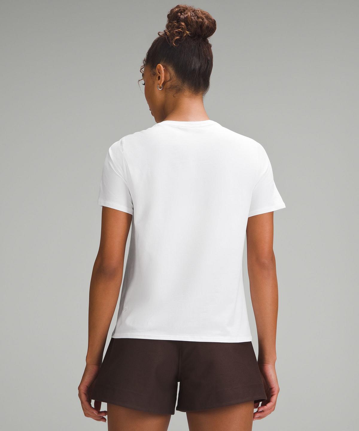 Lululemon Cotton Shoulder-Twist T-Shirt Skjorte Dame Hvite | NO_LuLu20260