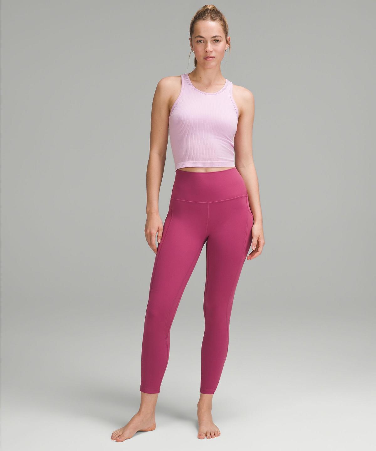 Lululemon Ebb to Street Cropped Racerback Skjorte Dame Lilla | NO_LuLu19635