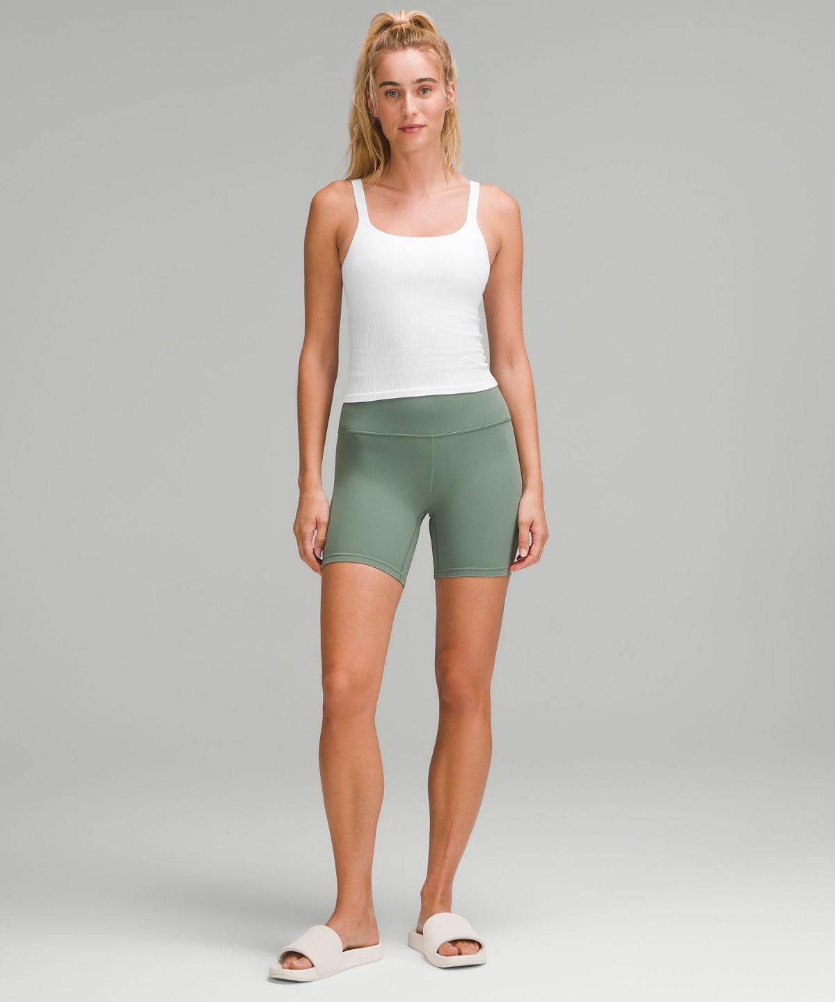 Lululemon Ebb to Street Scoop-Neck Cropped Skjorte Dame Hvite | NO_LuLu69623