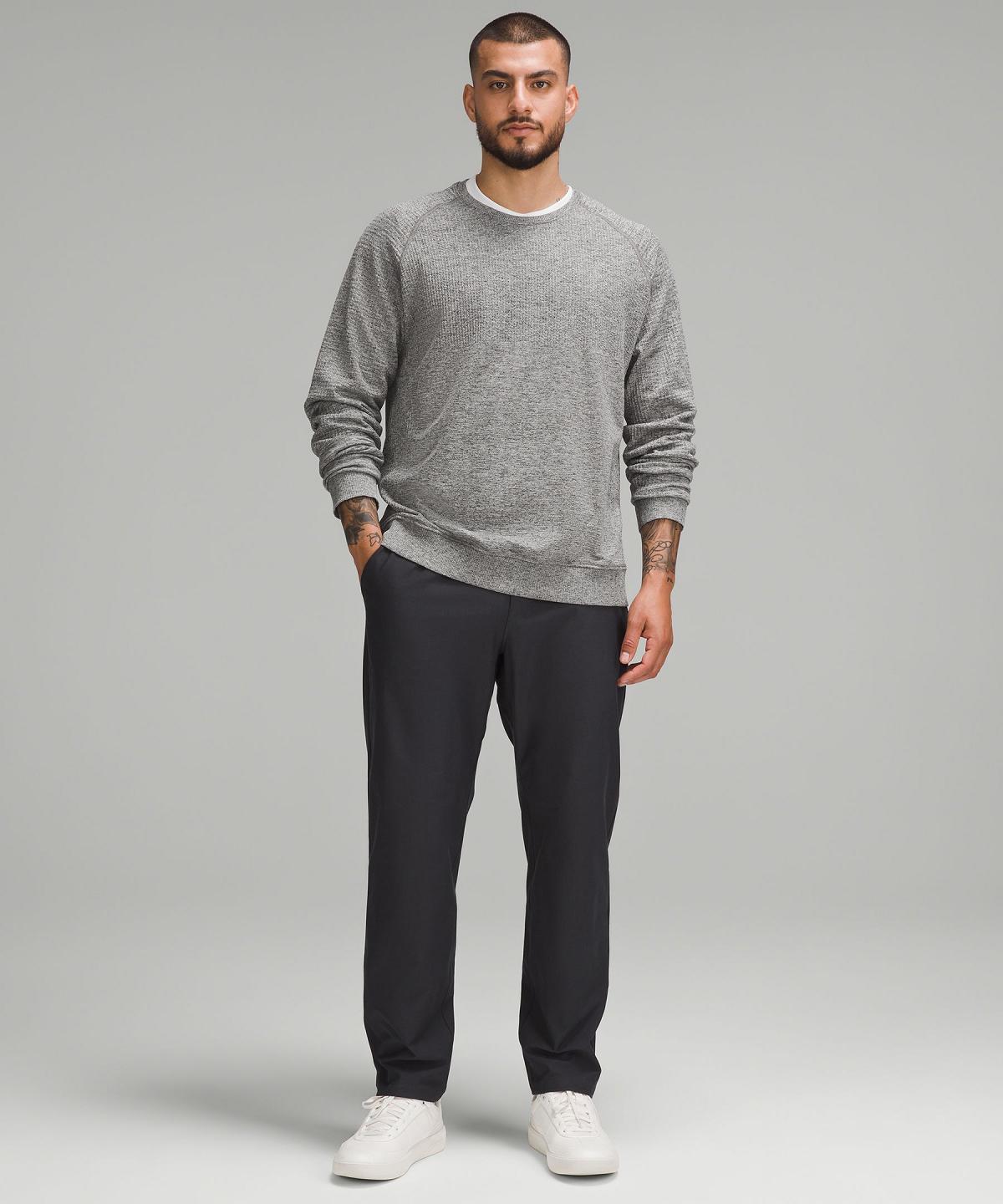 Lululemon Engineered Warmth Long-Sleeve Crew Gensere Og Gensere Herre Grå Svarte | NO_LuLu83644