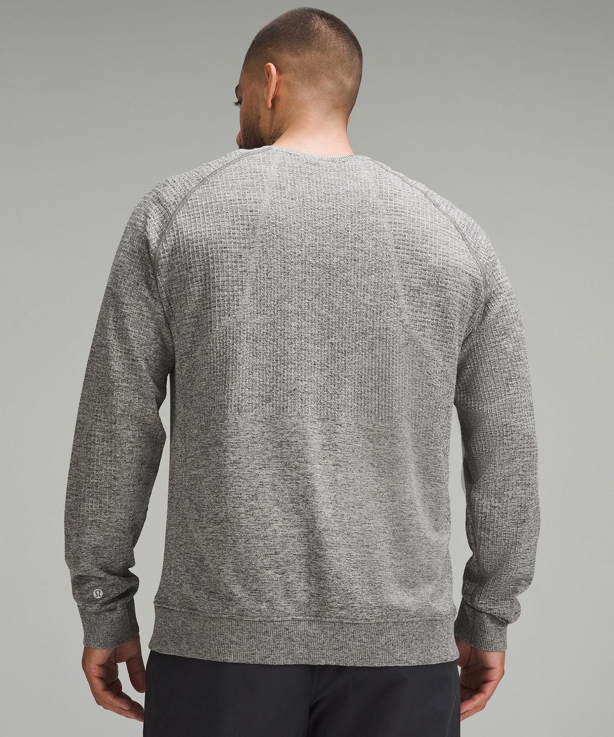 Lululemon Engineered Warmth Long-Sleeve Crew Gensere Og Gensere Herre Grå Svarte | NO_LuLu83644