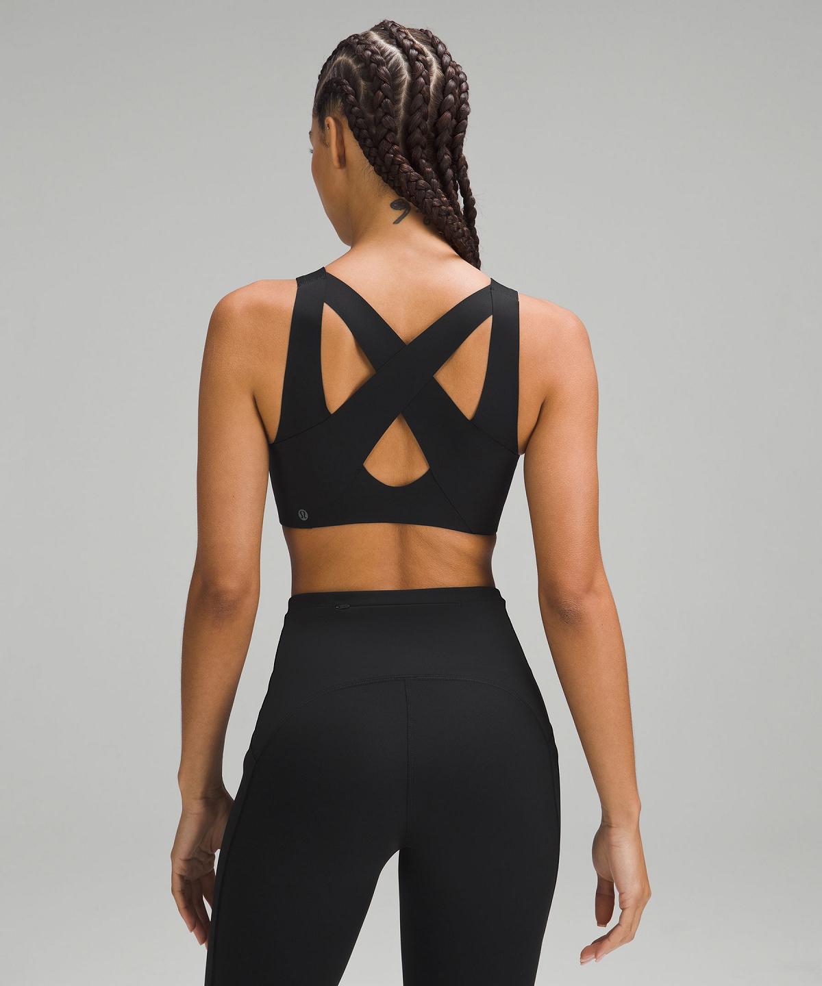 Lululemon Enlite Front-Zip Sports BH Dame Svarte | NO_LuLu83706