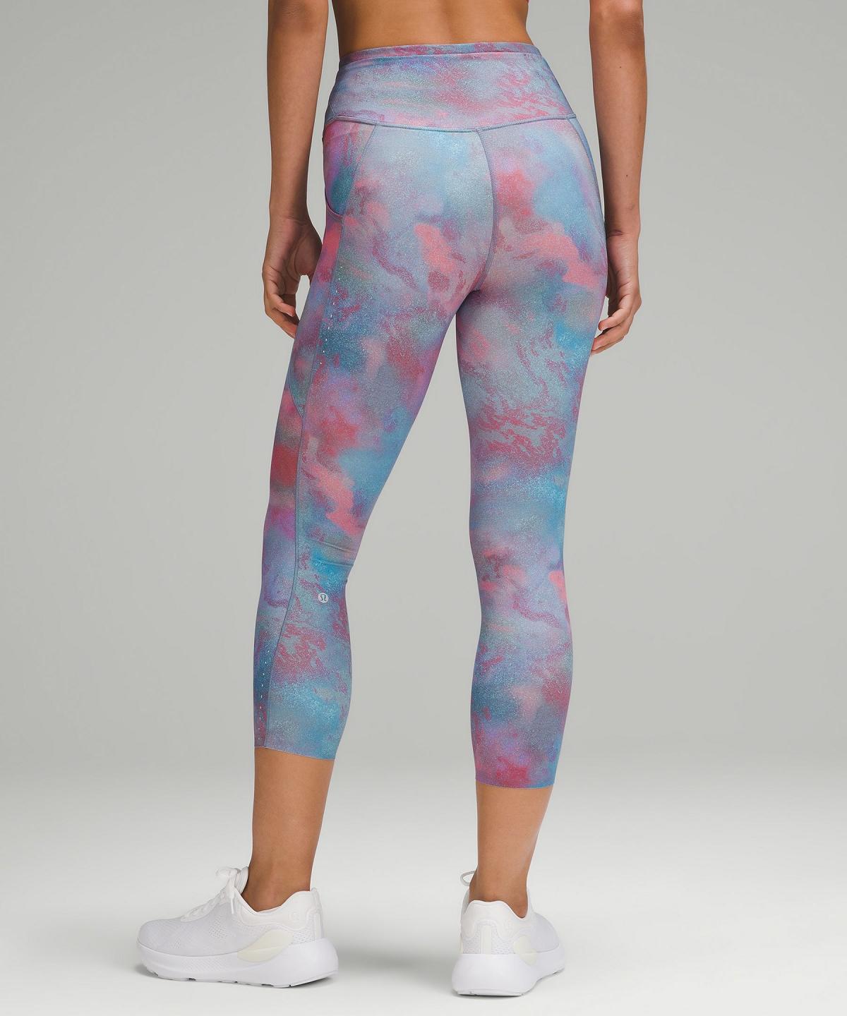 Lululemon Fast and Free High-Rise Crop 23" Pockets Leggings Dame Multicolor | NO_LuLu44442