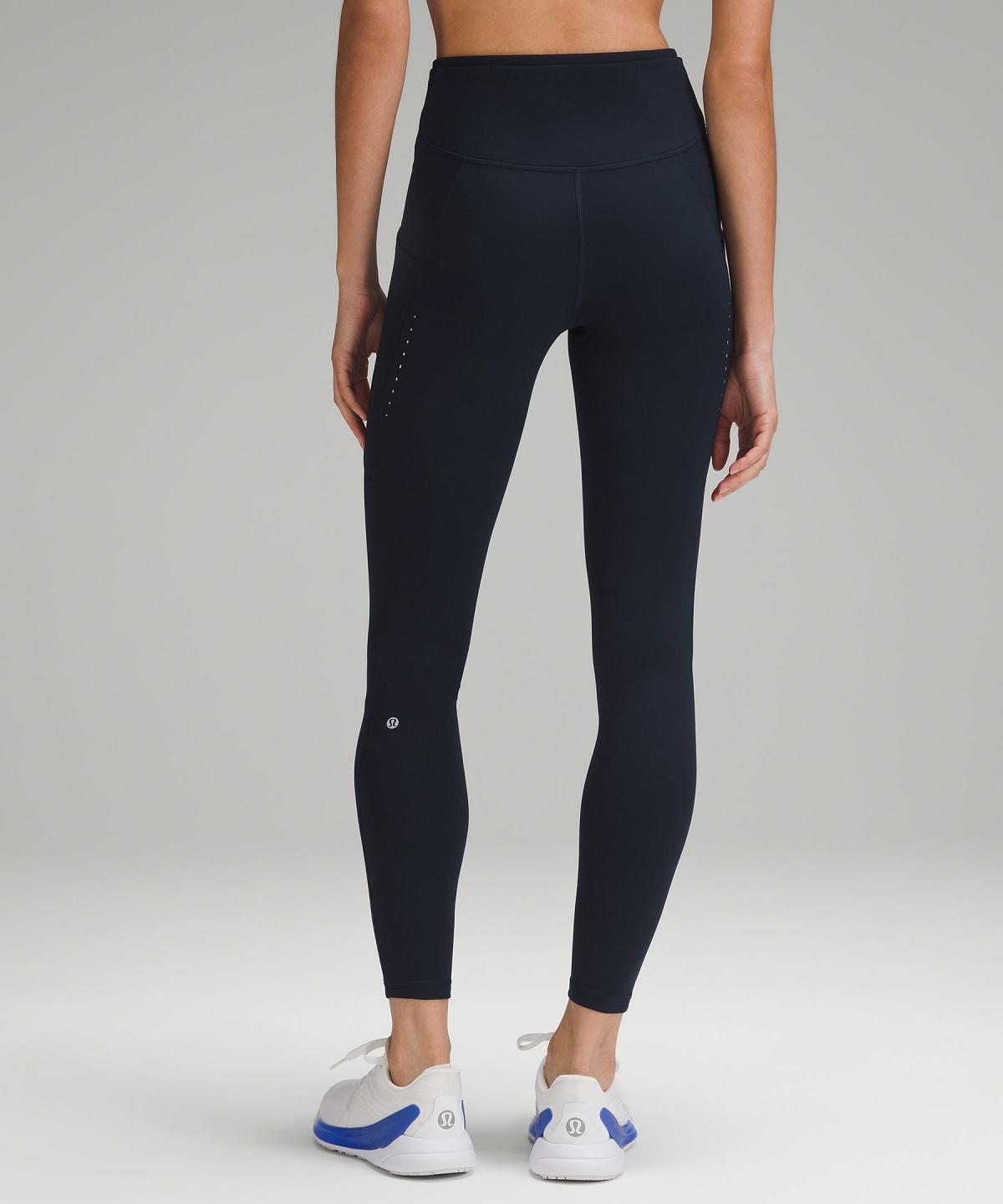 Lululemon Fast and Free High-Rise Thermal Tight 28" Bukse Dame Marineblå | NO_LuLu31530