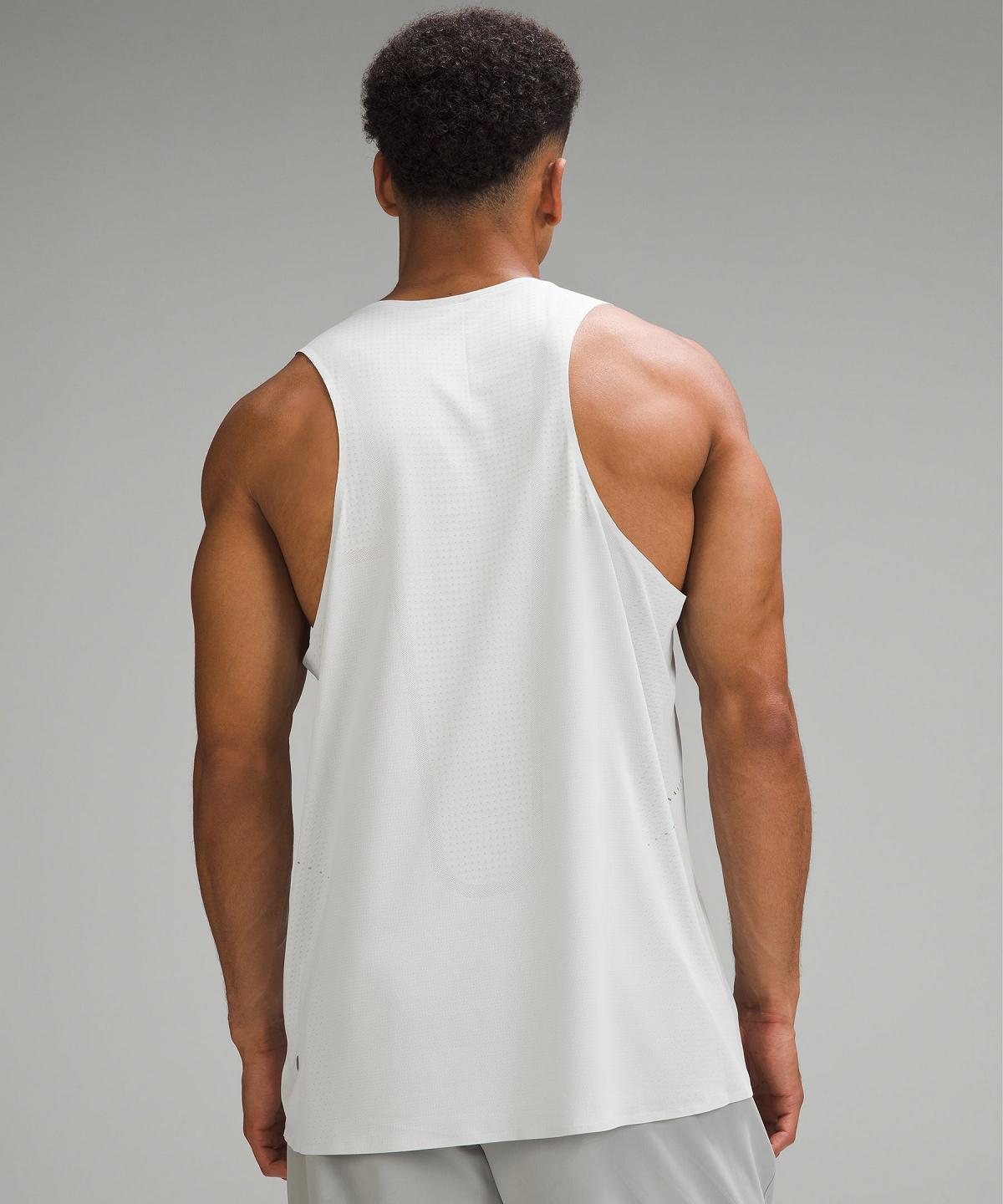 Lululemon Fast and Free Singlet Skjorte Herre Hvite | NO_LuLu12040