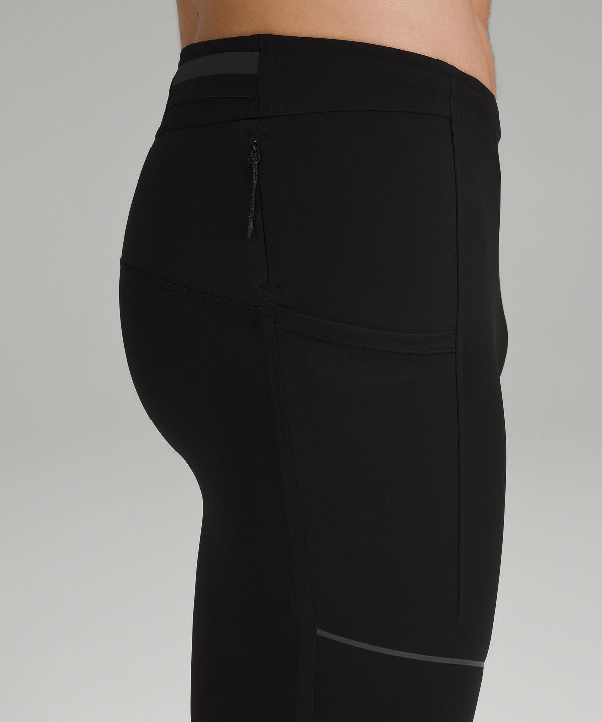 Lululemon Fast and Free Tight 28" Bukse Herre Svarte | NO_LuLu36116