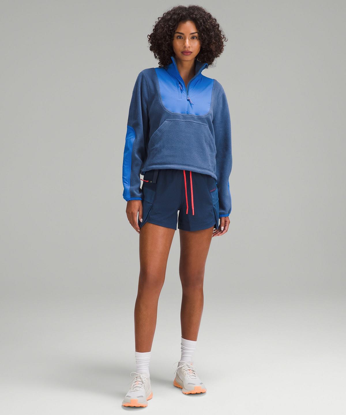 Lululemon Fleece + Ripstop Hiking Pullover Gensere Og Gensere Dame Blå | NO_LuLu40046