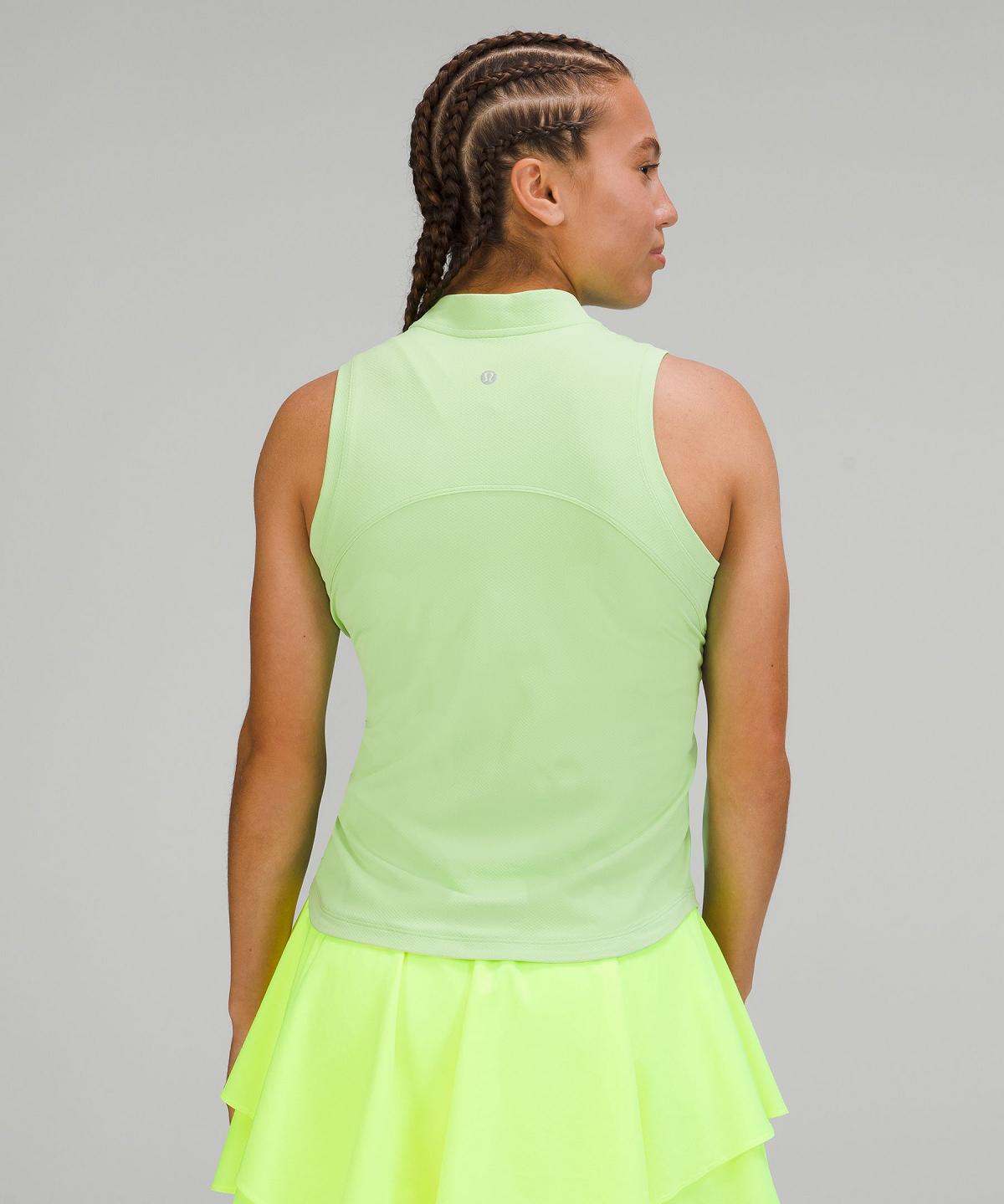 Lululemon Front-Zip Mockneck Tennis Skjorte Dame Grønn Lyse | NO_LuLu82932