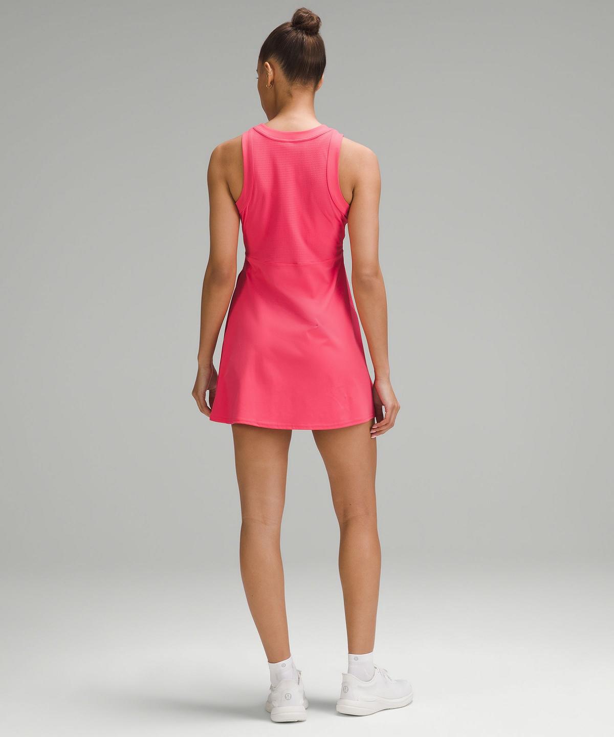 Lululemon Grid-Texture Sleeveless Tennis Kjole Dame Rosa | NO_LuLu53419