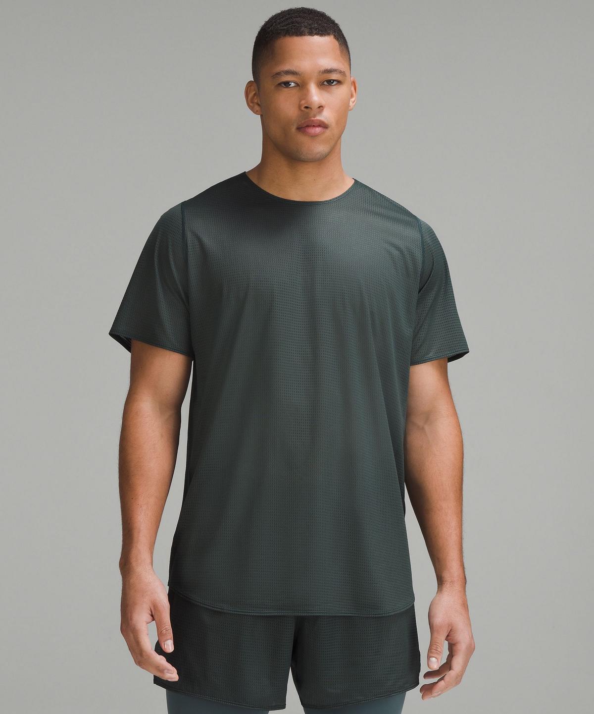 Lululemon Grid Mesh Short-Sleeve Skjorte Herre Grå | NO_LuLu70588