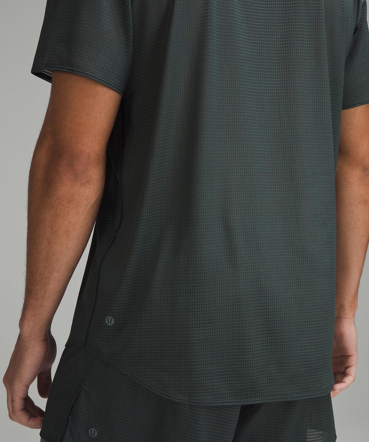 Lululemon Grid Mesh Short-Sleeve Skjorte Herre Grå | NO_LuLu70588