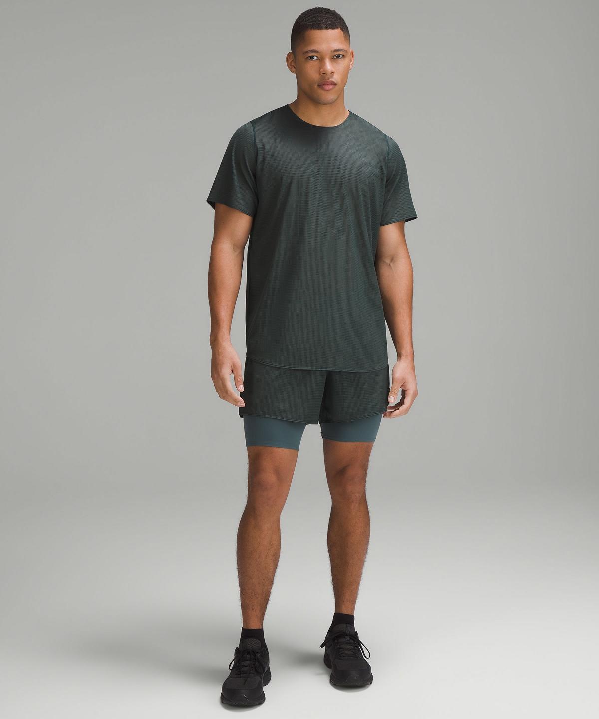 Lululemon Grid Mesh Short-Sleeve Skjorte Herre Grå | NO_LuLu70588