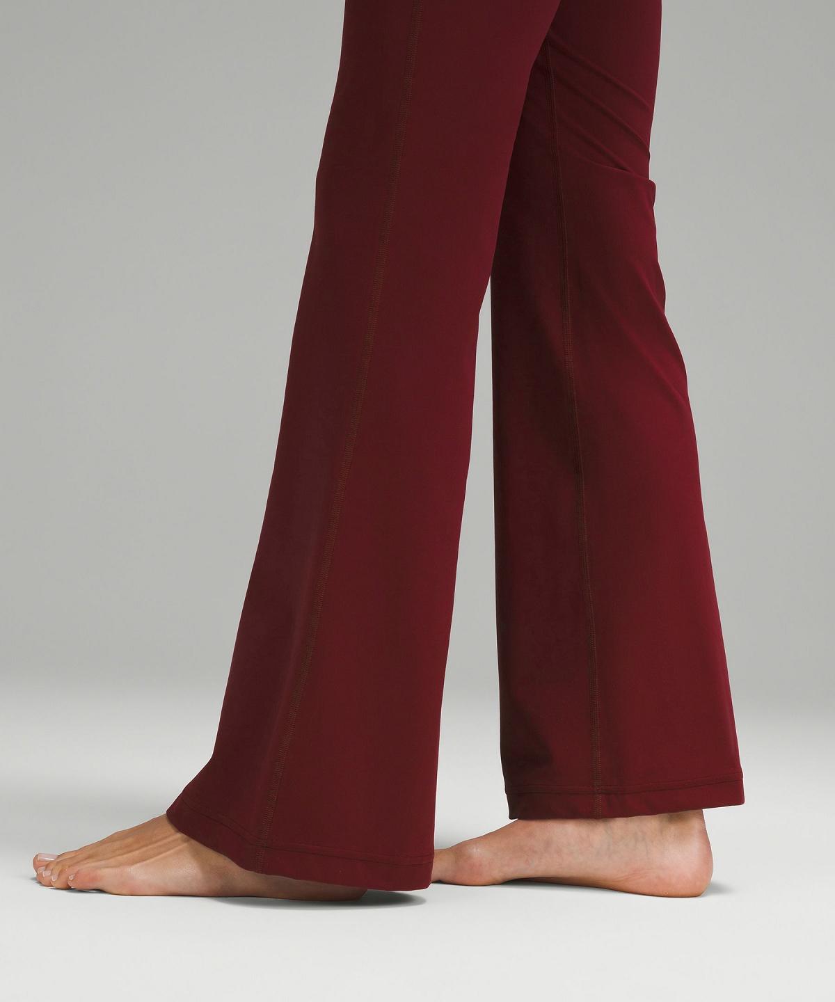 Lululemon Groove Super-High-Rise Flared Pant Nulu Leggings Dame Rød Burgunder | NO_LuLu80536