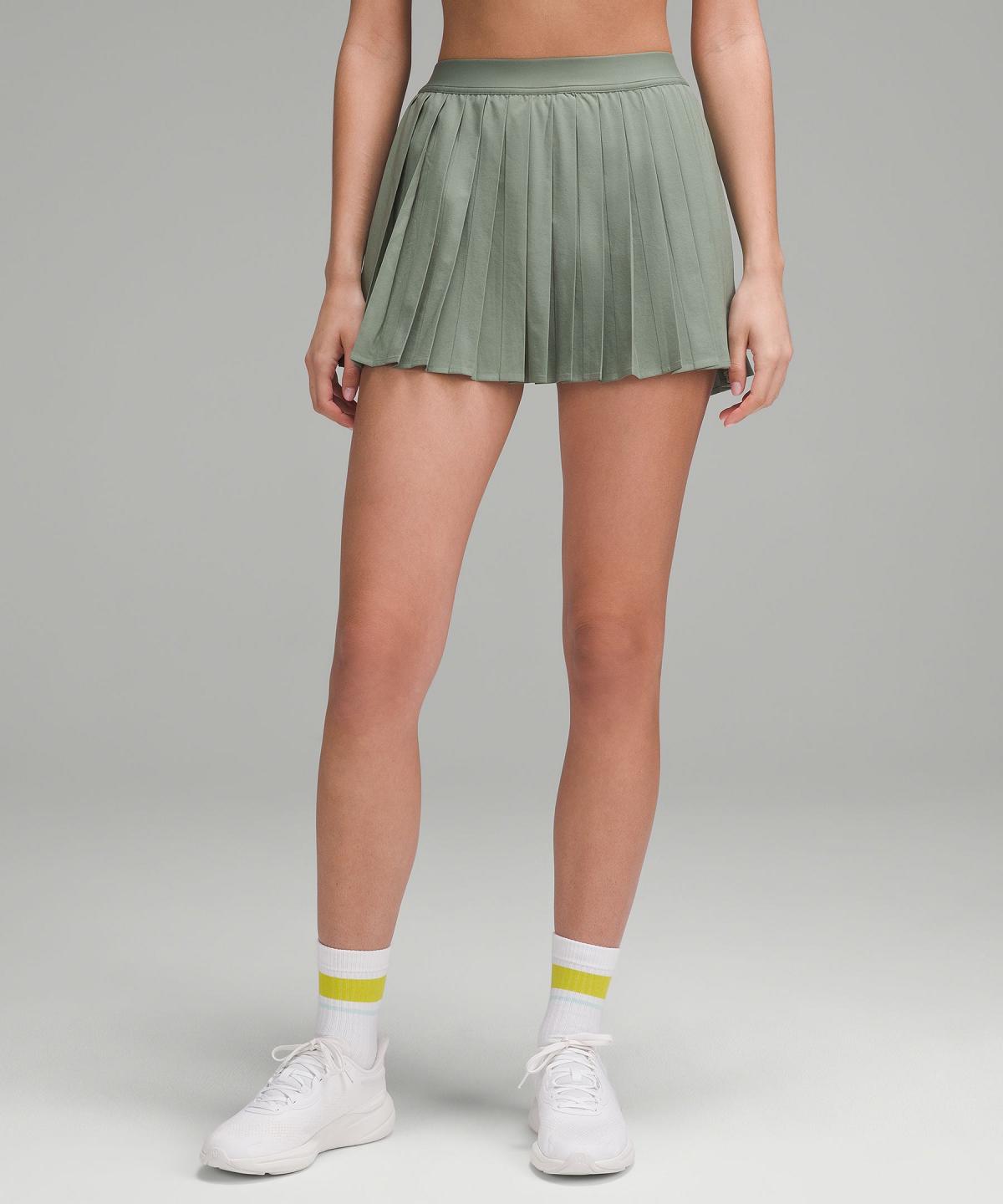 Lululemon High-Rise Pleated Tennis Skjørt Dame Grå Grønn | NO_LuLu44560