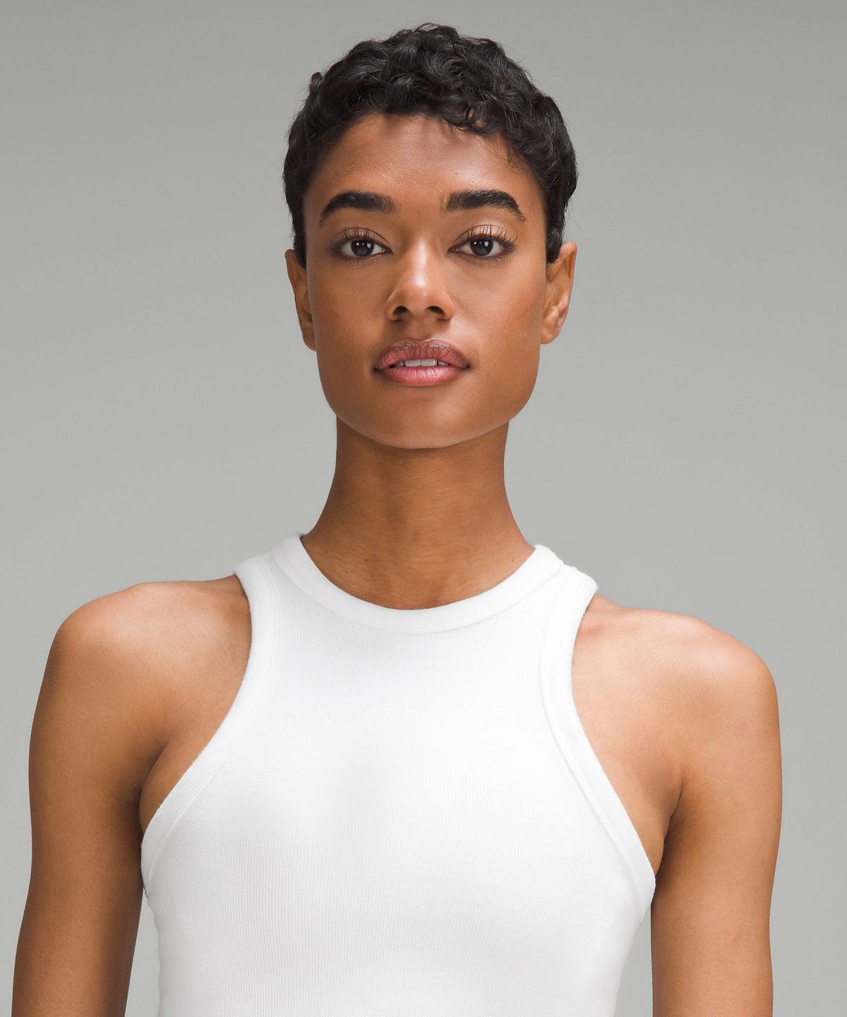 Lululemon Hold Tight Cropped Tank Top Dame Hvite | NO_LuLu82255