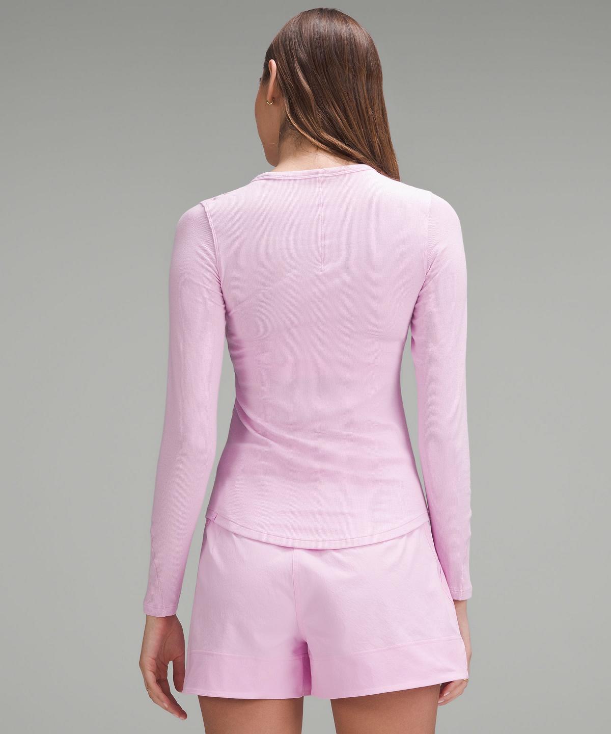 Lululemon Hold Tight Long-Sleeve Skjorte Dame Rosa | NO_LuLu81966