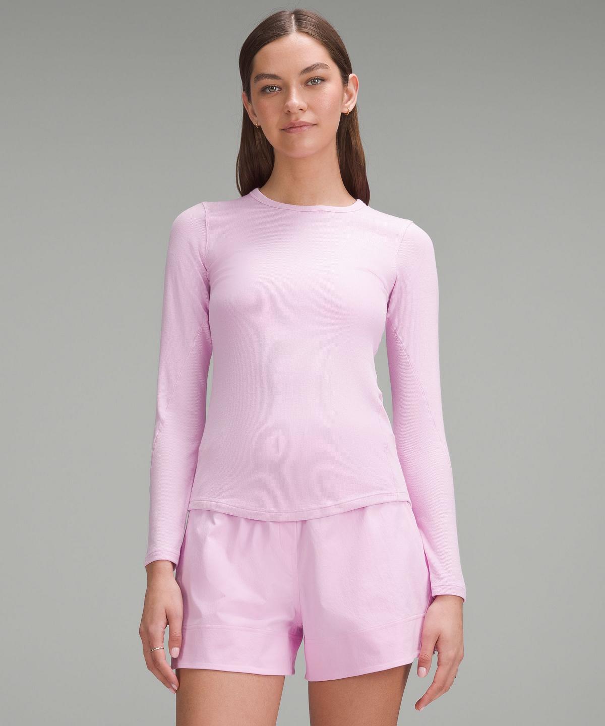 Lululemon Hold Tight Long-Sleeve Skjorte Dame Rosa | NO_LuLu81966