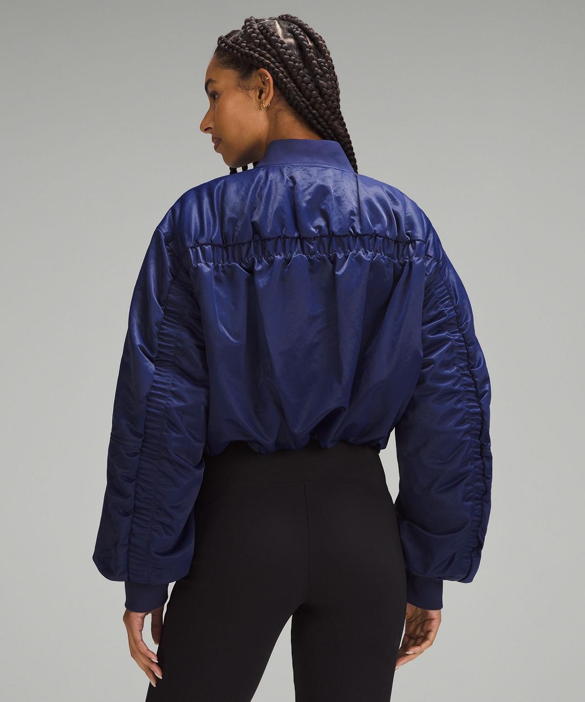 Lululemon Insulated Ruched Bomber Jakker Og Jakker Dame Blå | NO_LuLu62099