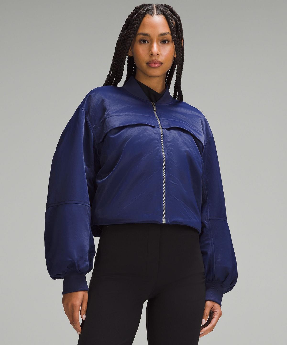 Lululemon Insulated Ruched Bomber Jakker Og Jakker Dame Blå | NO_LuLu62099