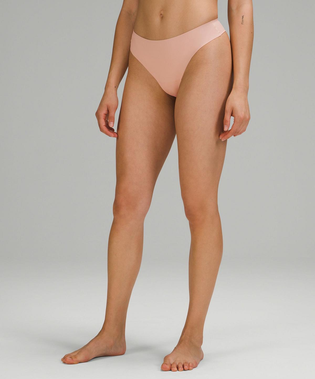 Lululemon InvisiWear Mid-Rise Thong Undertøy Dame Beige | NO_LuLu95987