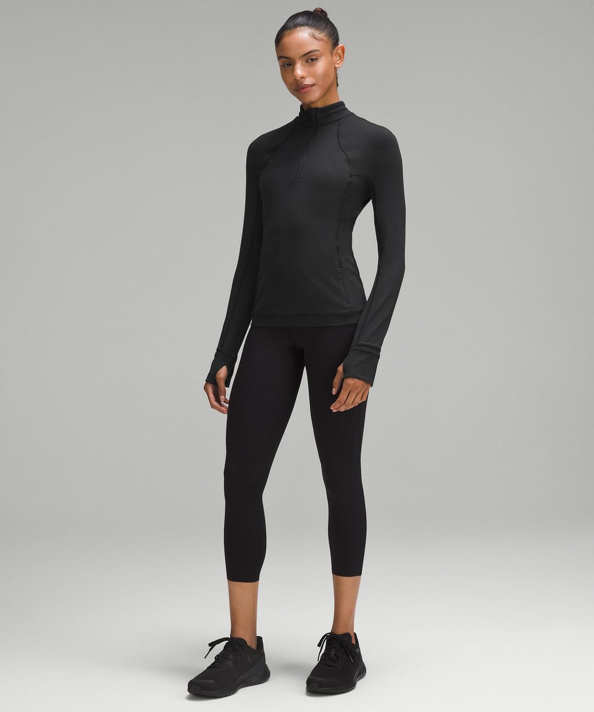 Lululemon It's Rulu Half Zip Skjorte Dame Svarte | NO_LuLu12516