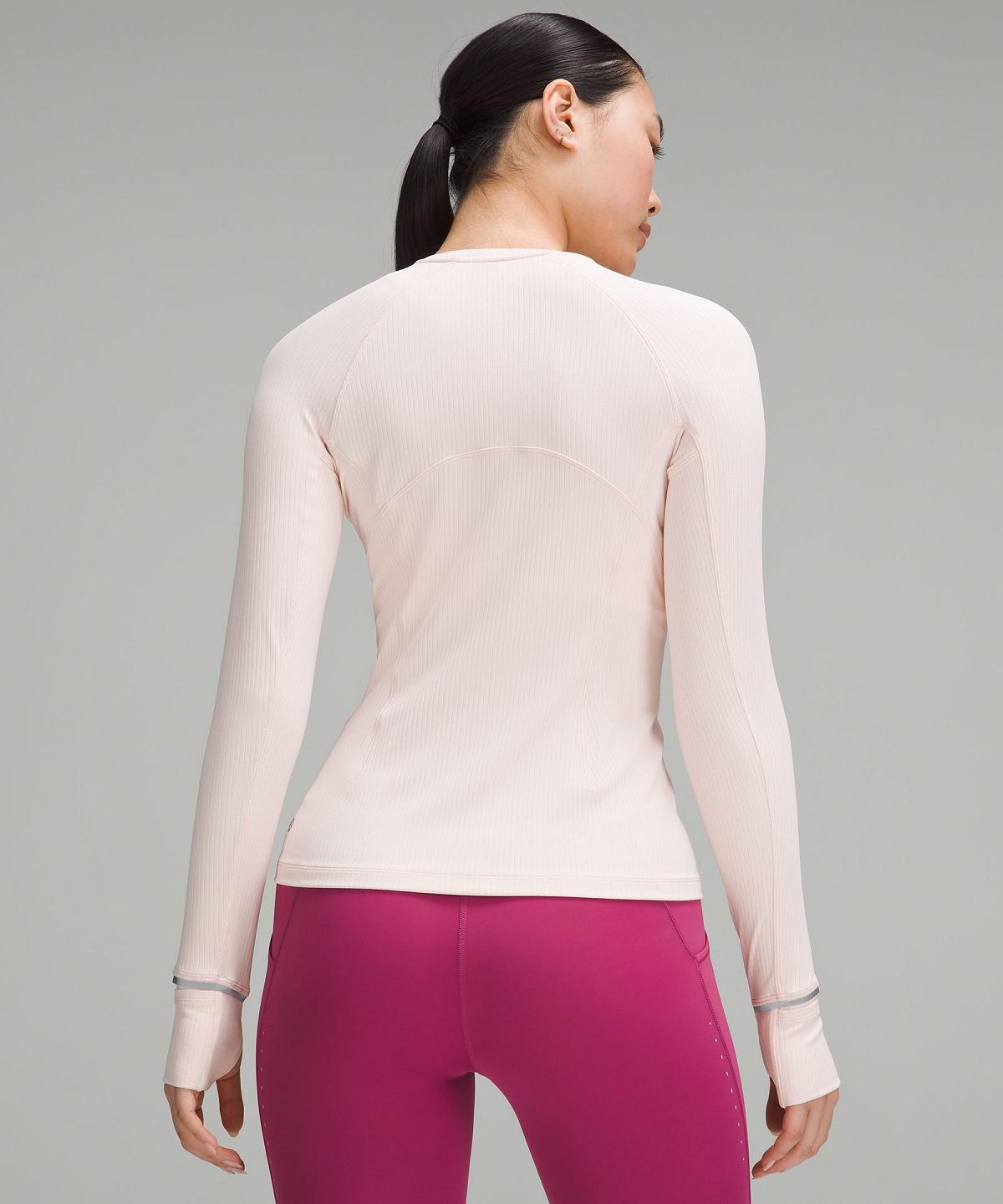 Lululemon It's Rulu Ribbed Long-Sleeve T-skjorte Dame Korall | NO_LuLu57022