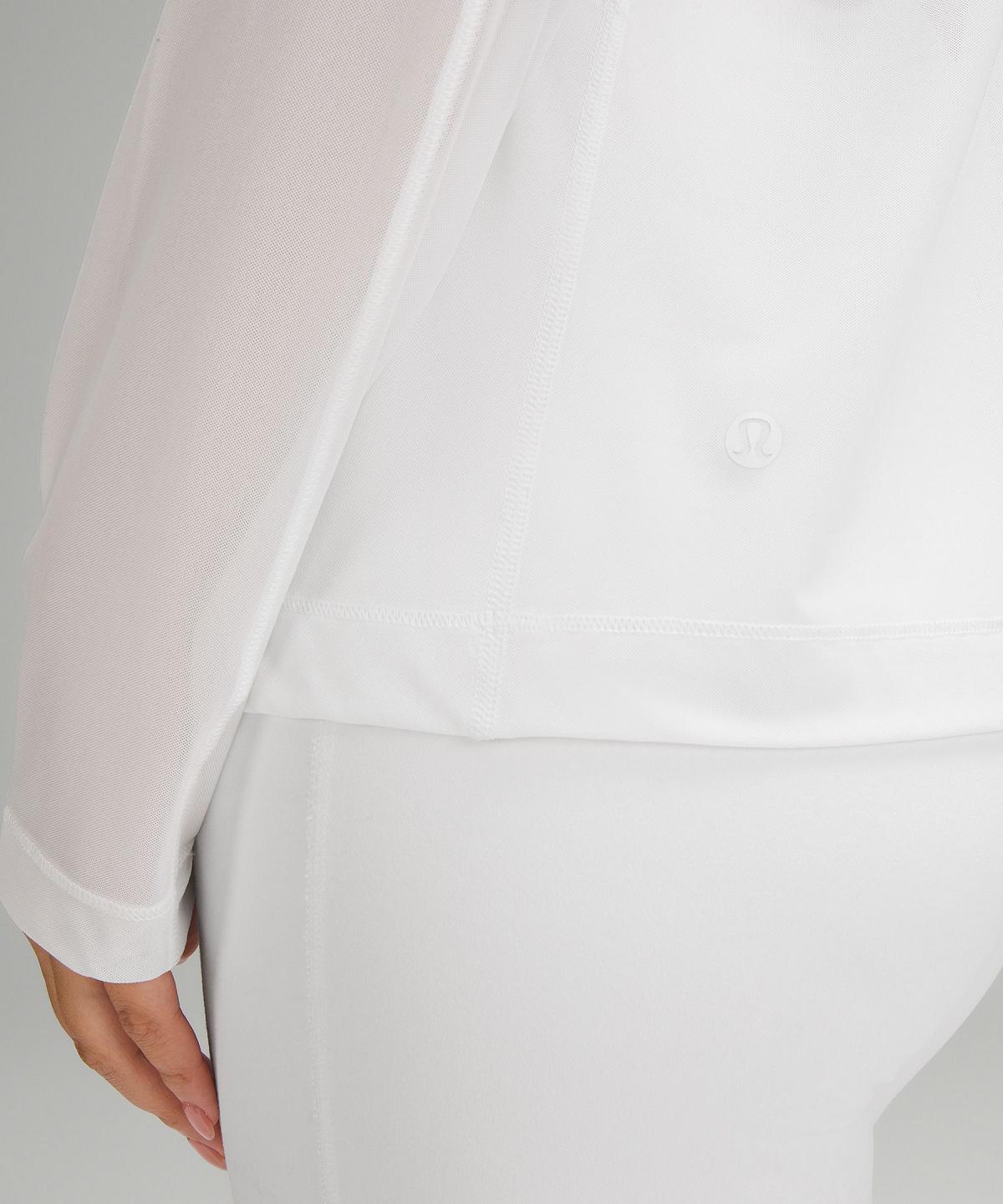 Lululemon Keyhole Mesh Langermet Skjorte Dame Hvite | NO_LuLu88778