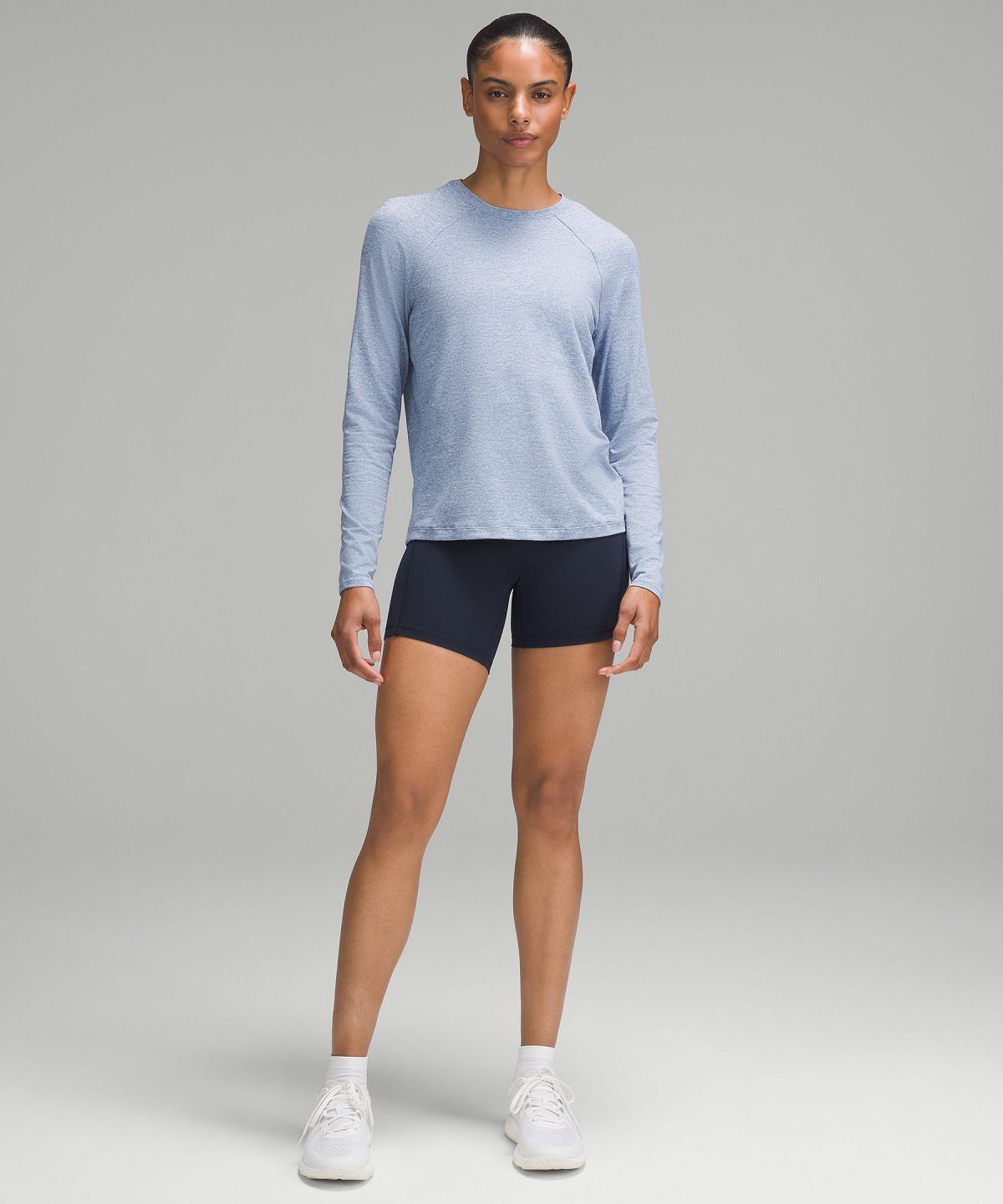 Lululemon License to Train Classic-Fit Langermet Skjorte Dame Blå | NO_LuLu60842