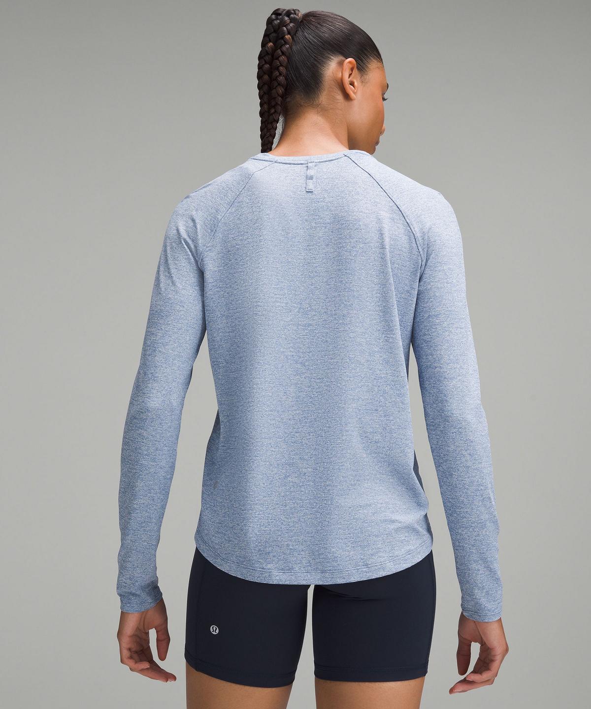 Lululemon License to Train Classic-Fit Langermet Skjorte Dame Blå | NO_LuLu60842