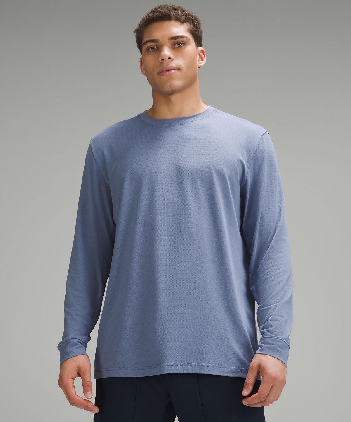 Lululemon License to Train Relaxed-Fit Long-Sleeve T-skjorte Herre Blå | NO_LuLu95869