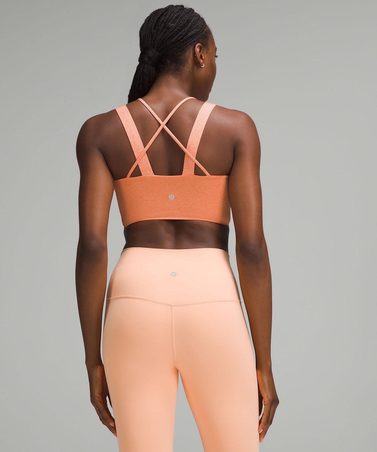 Lululemon Like a Cloud Longline Sports BH Dame Korall | NO_LuLu92014