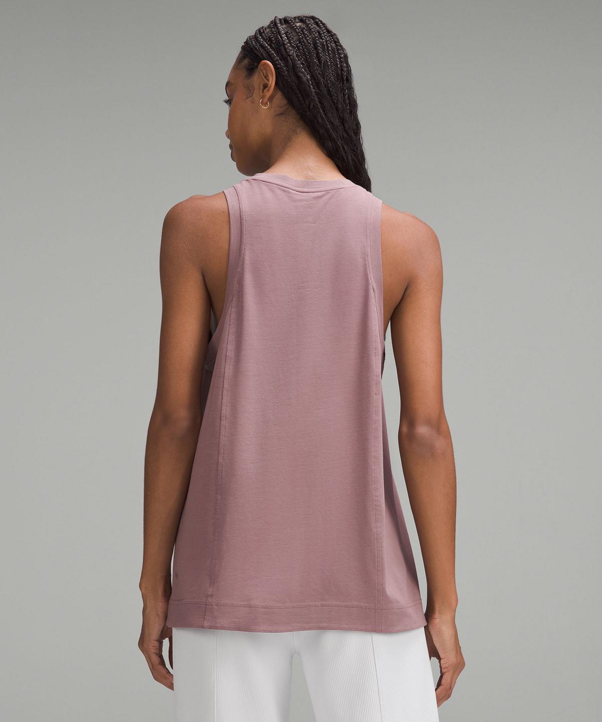 Lululemon Long Cotton Crewneck Skjorte Dame Lilla | NO_LuLu36002