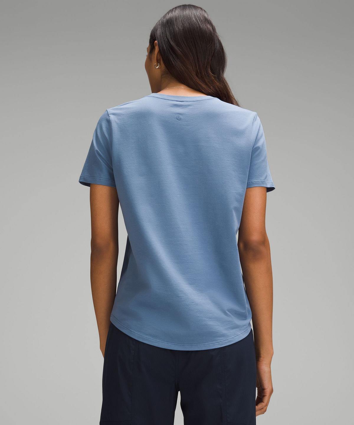 Lululemon Love Curved-Hem Crewneck T-skjorte Dame Blå | NO_LuLu12315