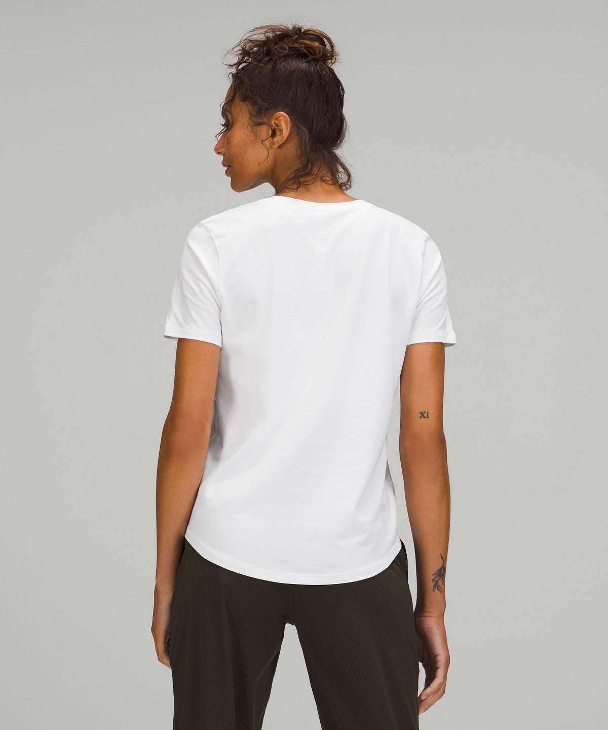 Lululemon Love V-Neck T-Shirt Skjorte Dame Hvite | NO_LuLu12538