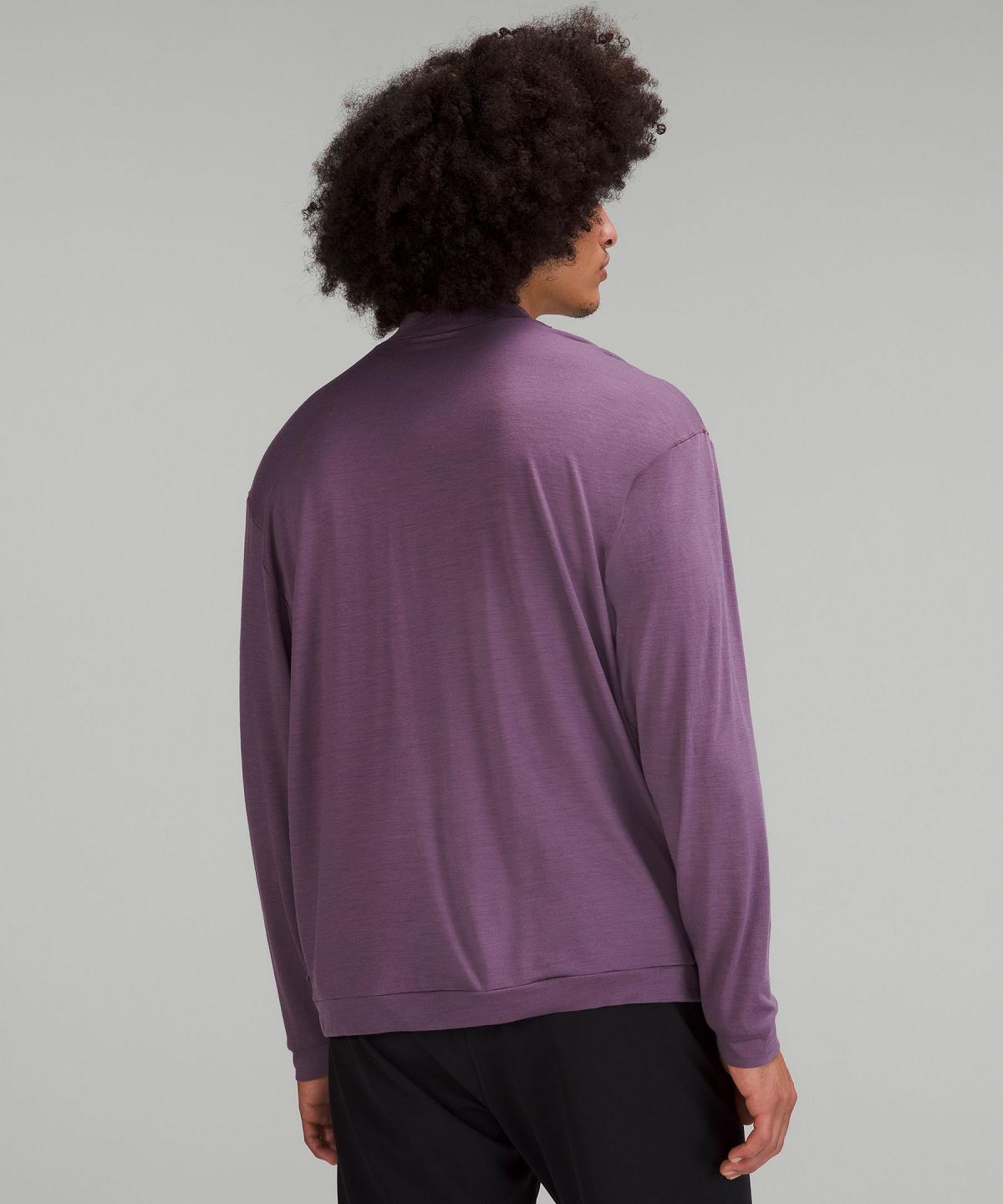 Lululemon Merino Wool-Blend Langermet Skjorte Herre Lilla | NO_LuLu89586