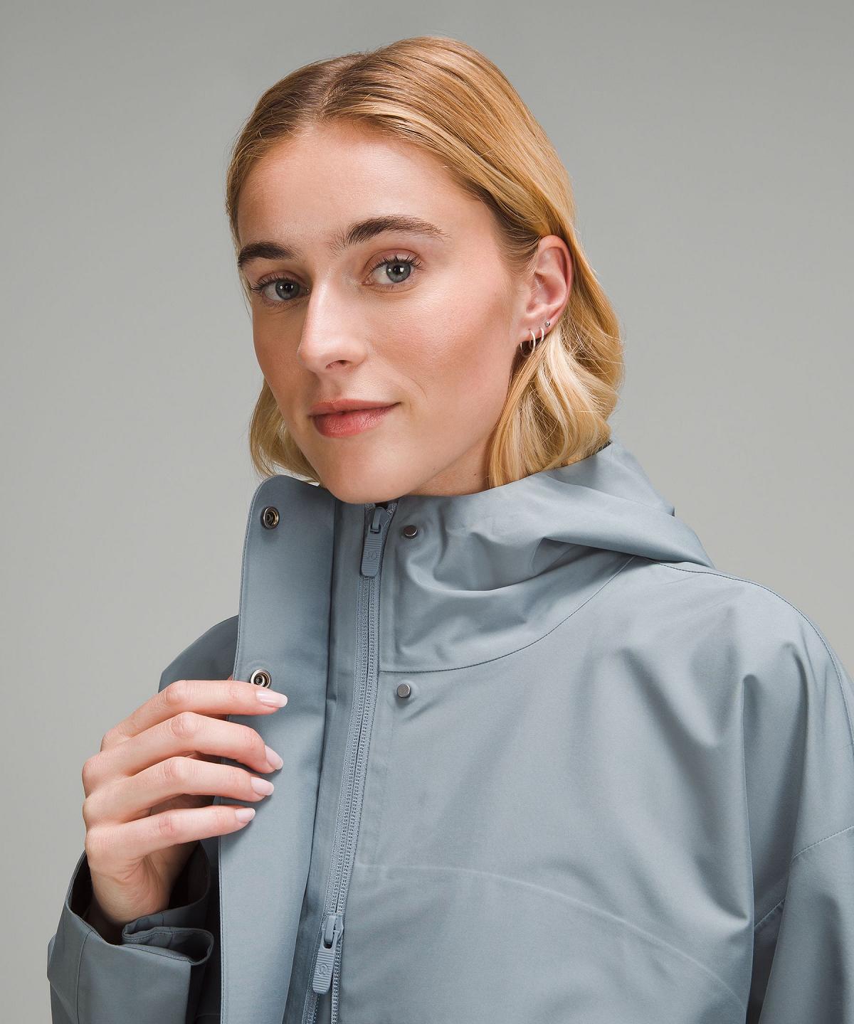 Lululemon Mid-Length Waterproof Rain Coat Jakker Og Jakker Dame Blå | NO_LuLu14379