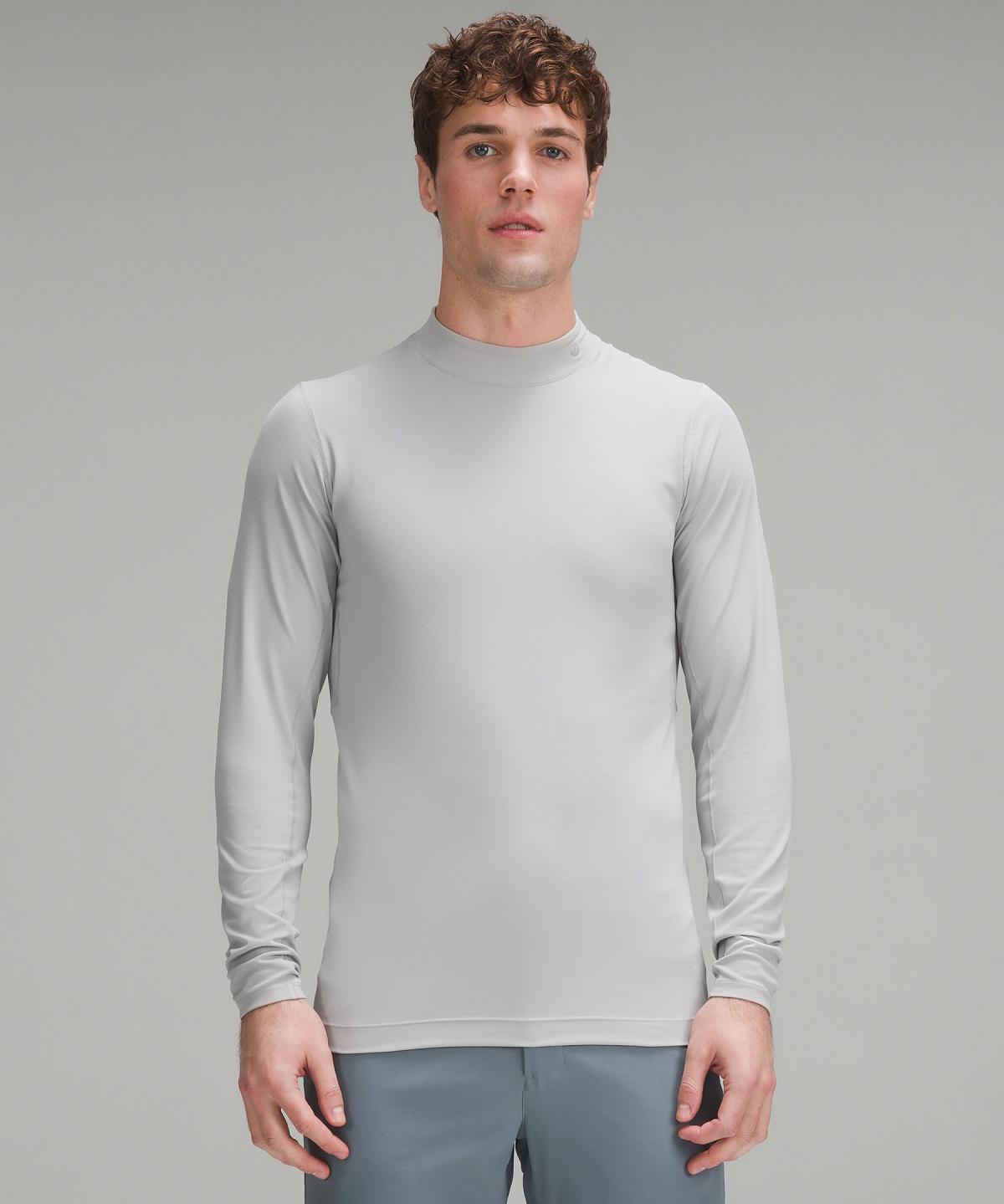 Lululemon Mockneck Golf Langermet Skjorte Herre Sølv | NO_LuLu55589