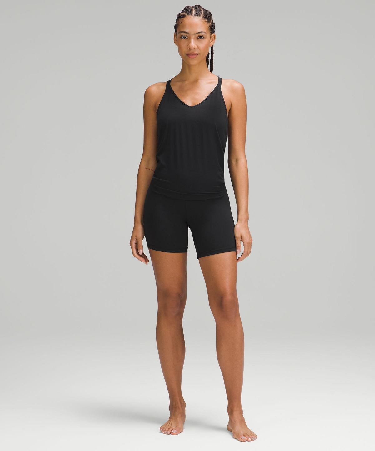 Lululemon Modal-Silk Yoga Skjorte Dame Svarte | NO_LuLu21278