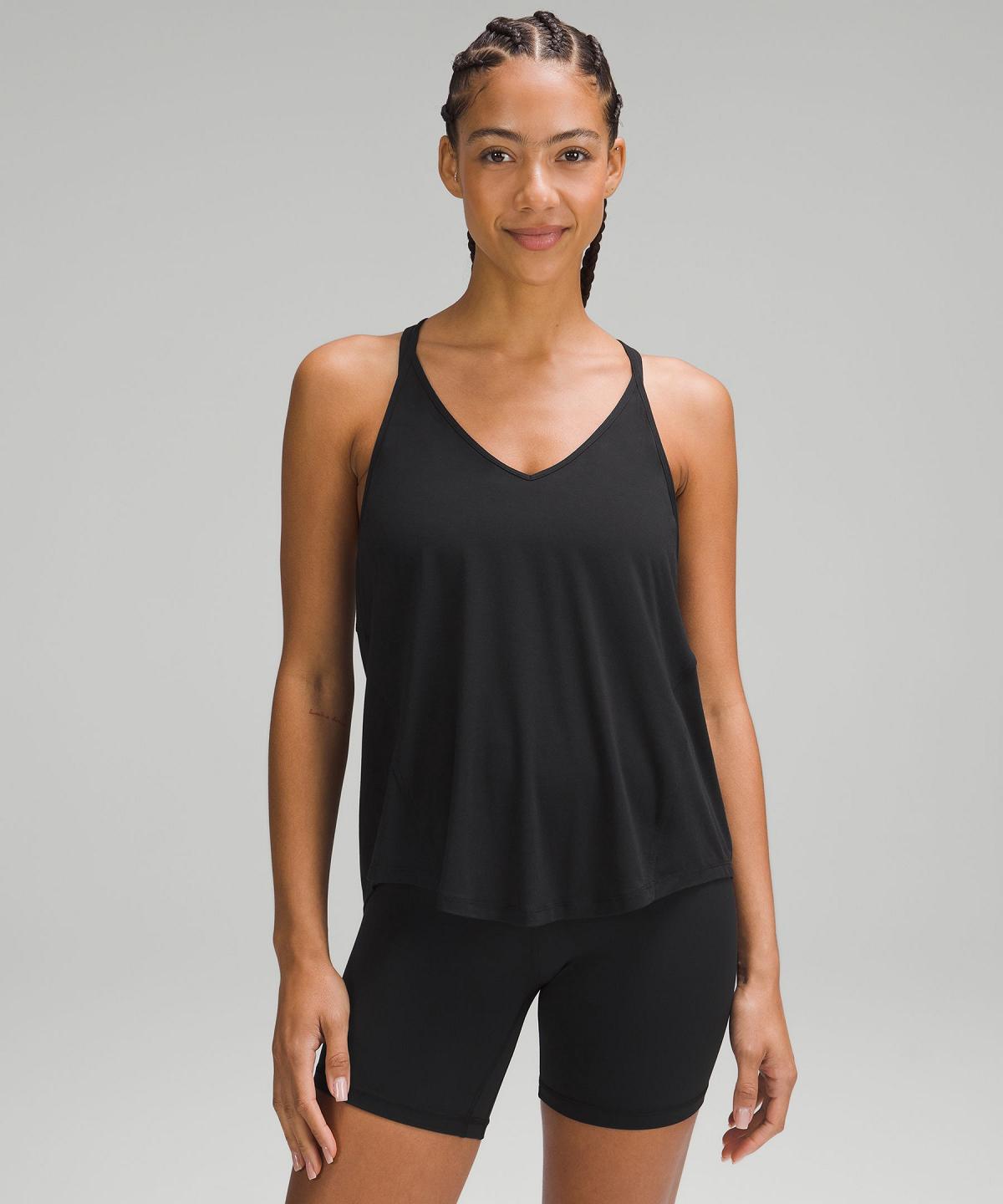 Lululemon Modal-Silk Yoga Skjorte Dame Svarte | NO_LuLu21278