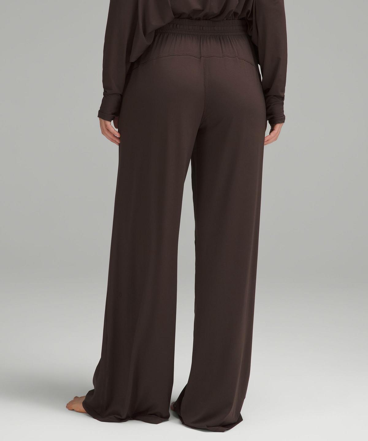 Lululemon Modal High-Rise Wide-Leg Lounge Bukse Dame Kaffe | NO_LuLu59377